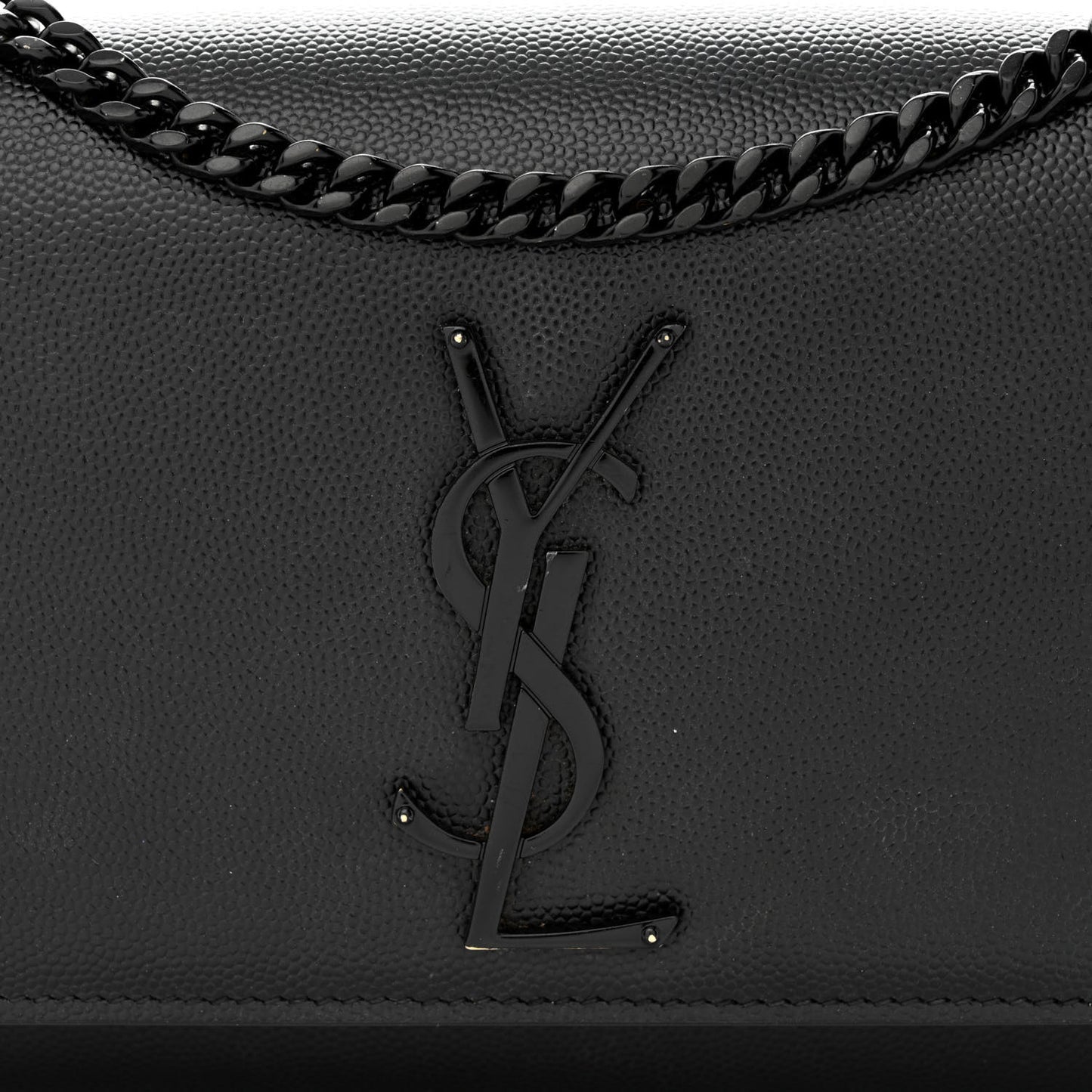 Grain De Poudre Small Monogram Monochrome Kate Satchel Black