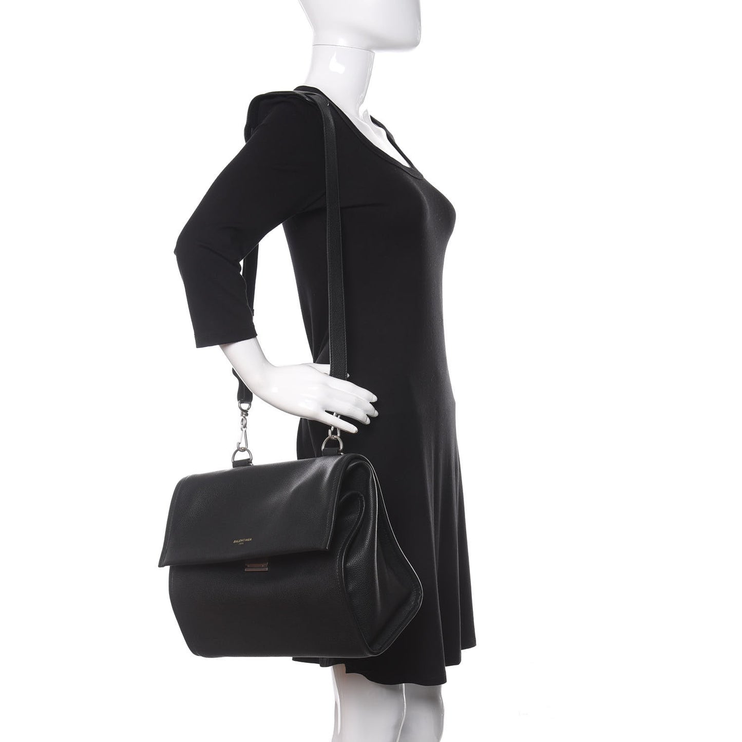 Veau Grana Medium Tool Satchel Black