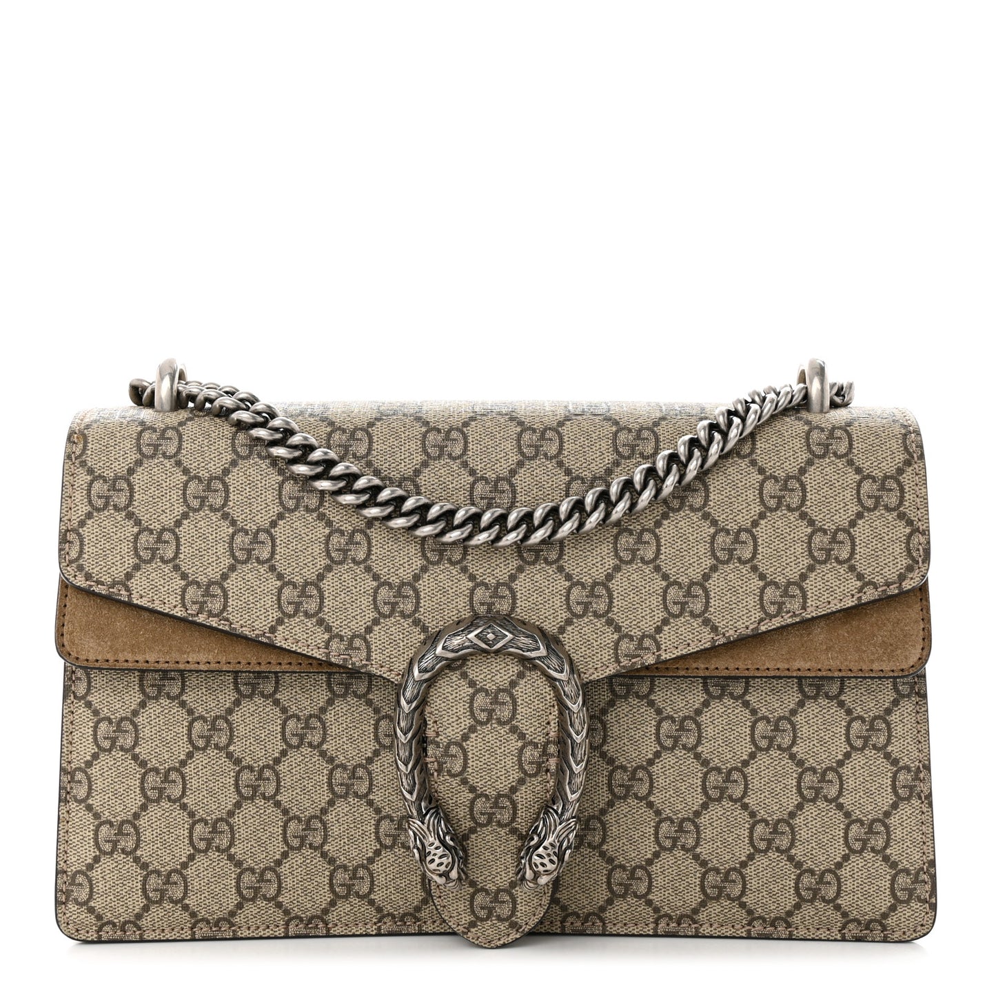 GG Supreme Monogram Small Dionysus Shoulder Bag Taupe