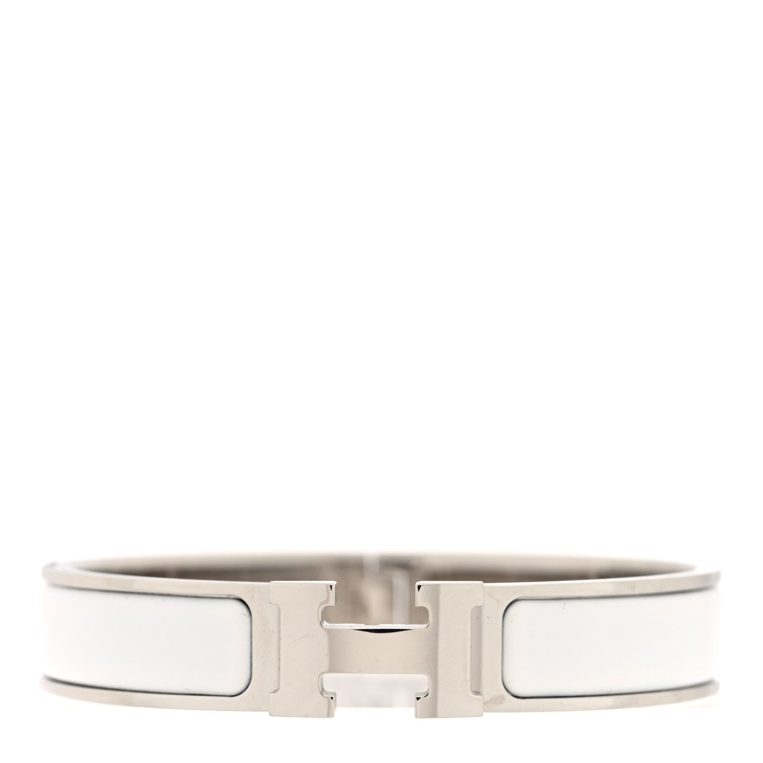 Hermes Enamel Narrow Clic Clac H Bracelet White 1860806 – FASHIONPHILE