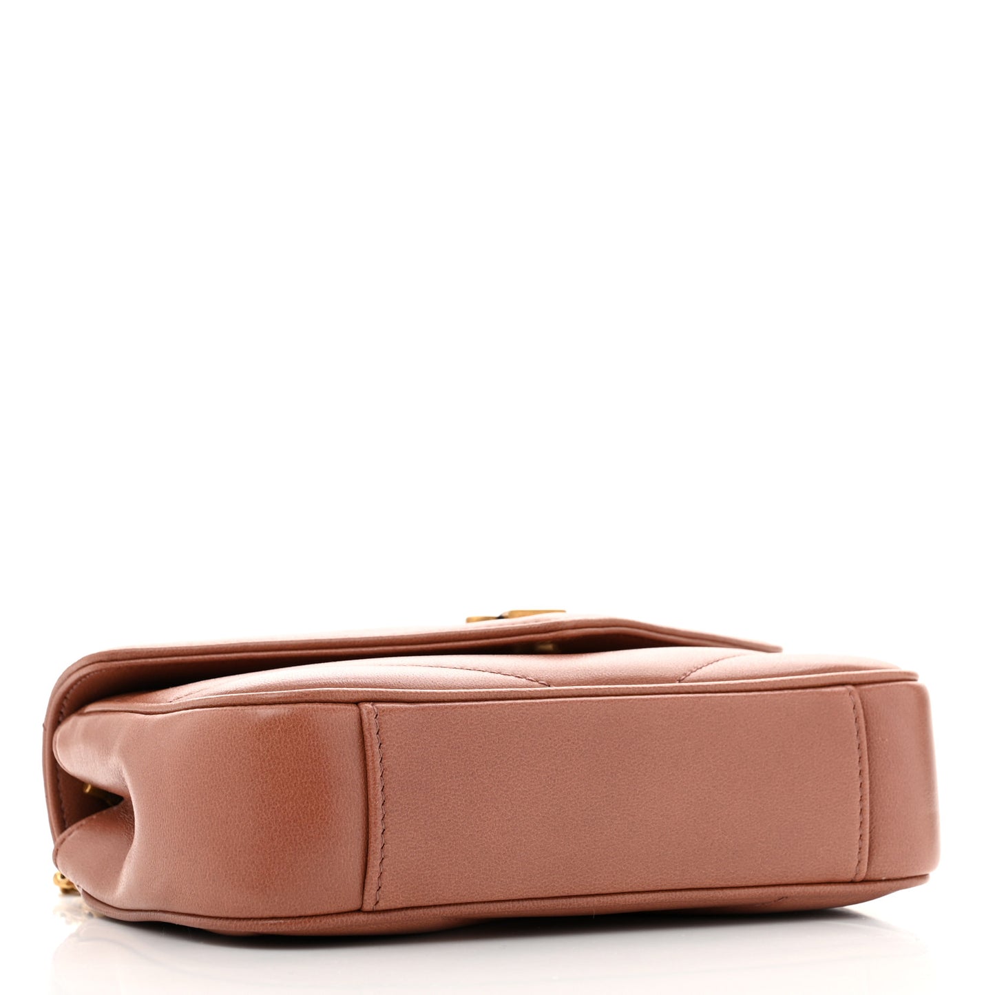 Lambskin Chevron Quilted Mini Loulou Bag Barely Pink