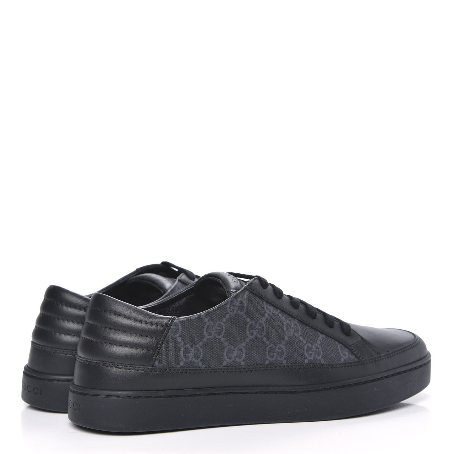 GG Supreme Monogram Low Top Sneakers 7 Black