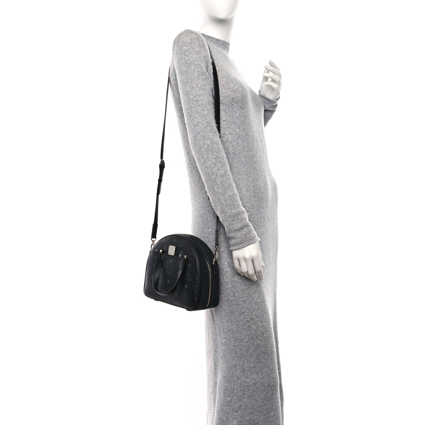 Visetos Small Half Moon Crossbody Bag Black