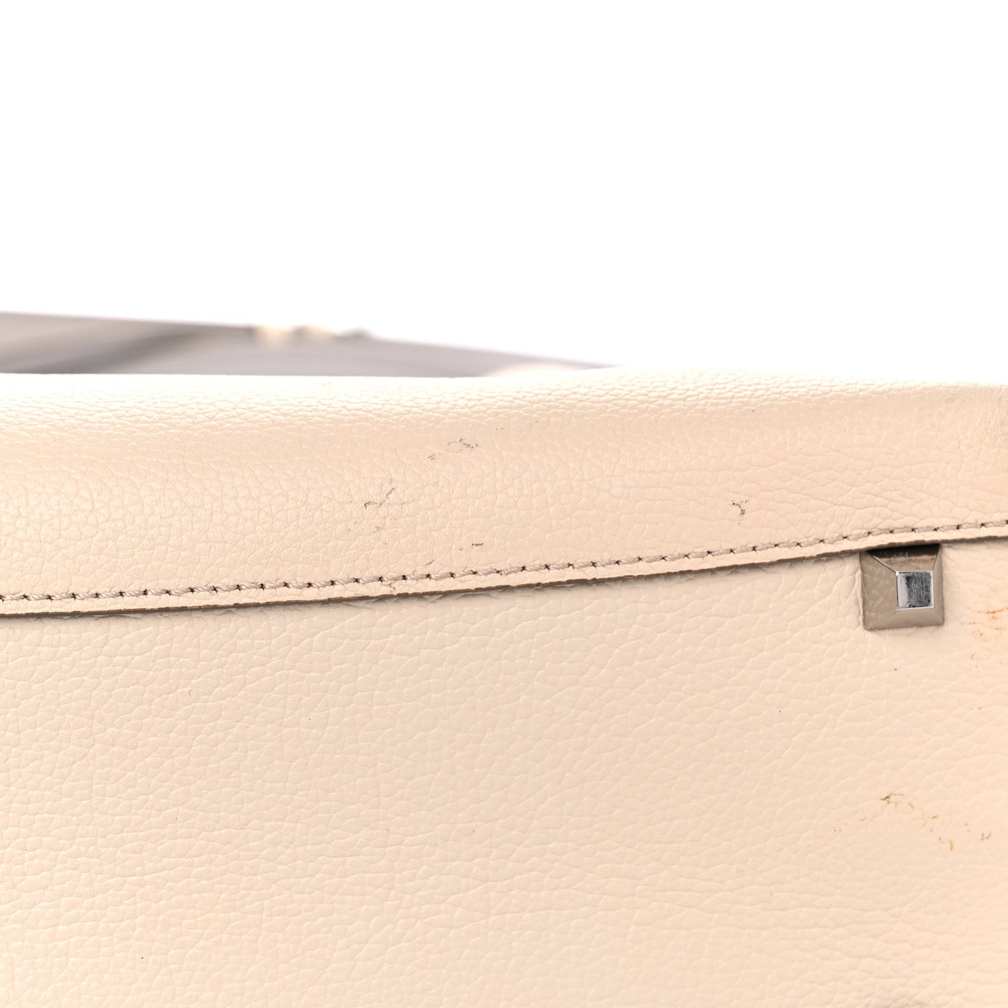 Grained Calfskin Large Milla Hobo Natural