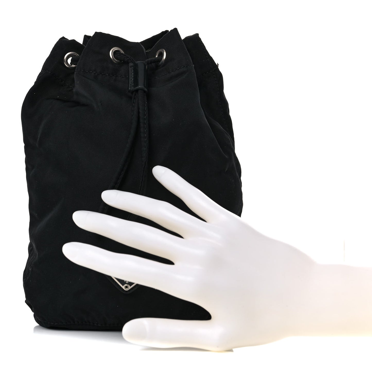 Nylon Vela Drawstring Pouch Black
