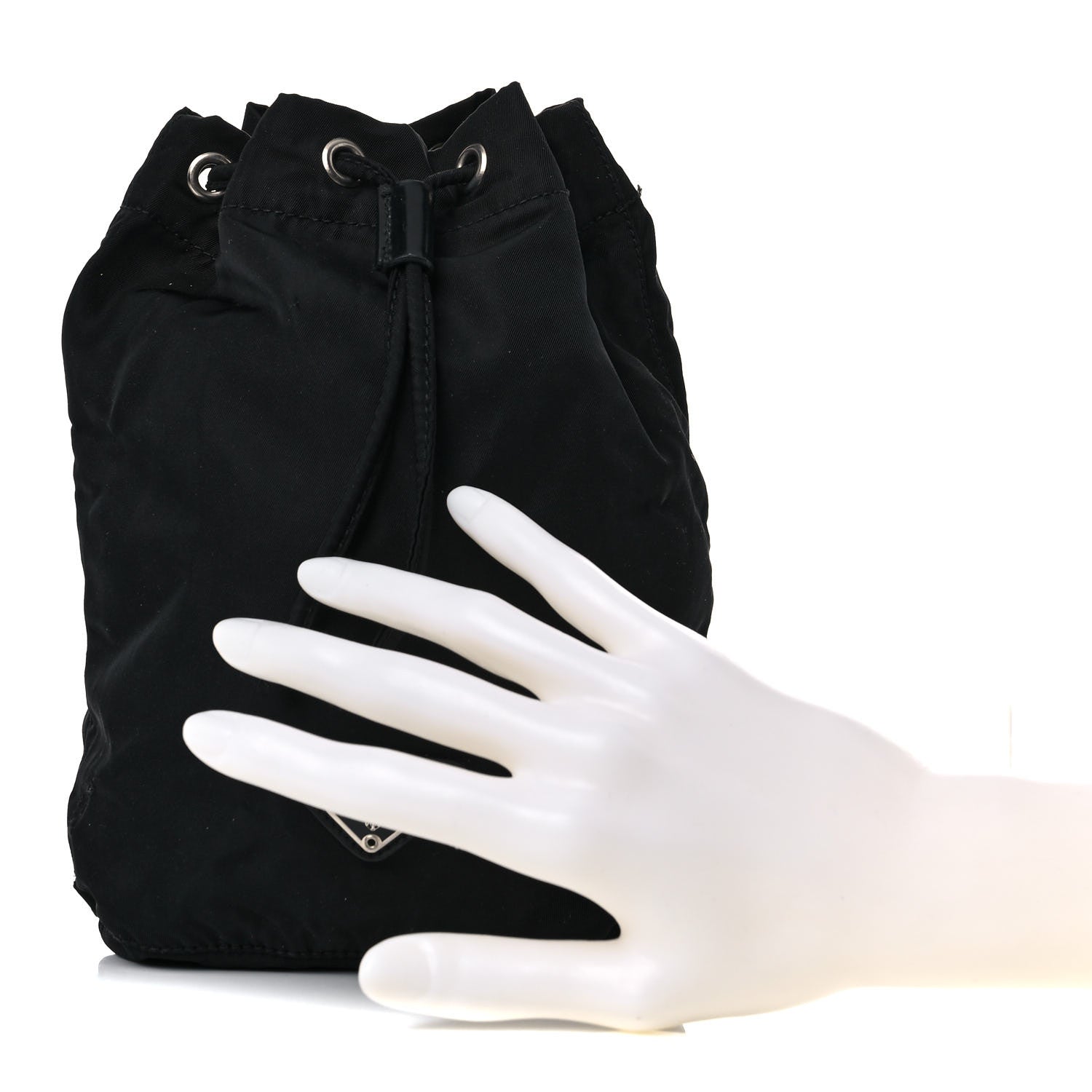 Prada Nylon Vela Drawstring Pouch Black 2 of 13