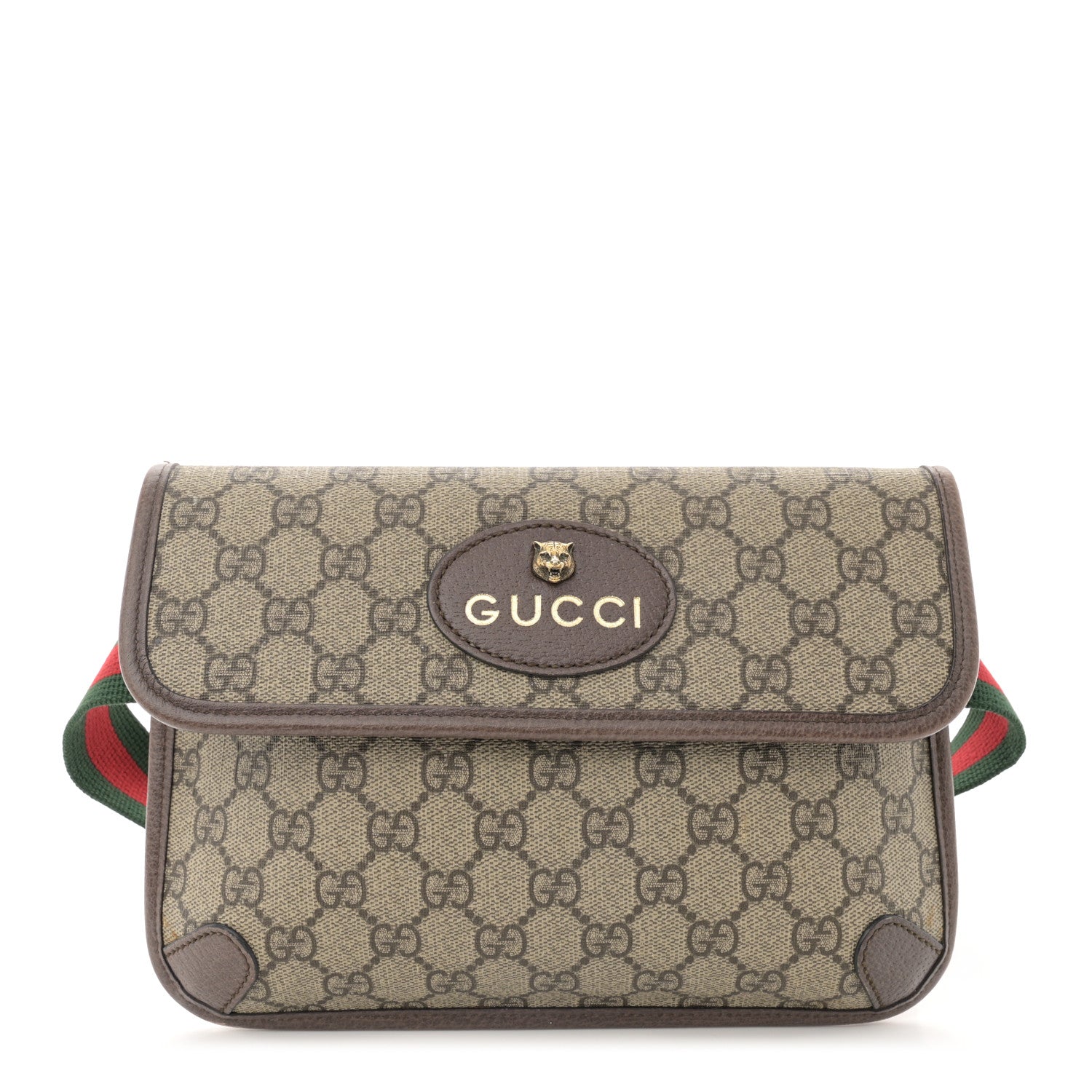 Gucci GG Supreme Monogram Neo Vintage Web Belt Bag Brown 1 of 13