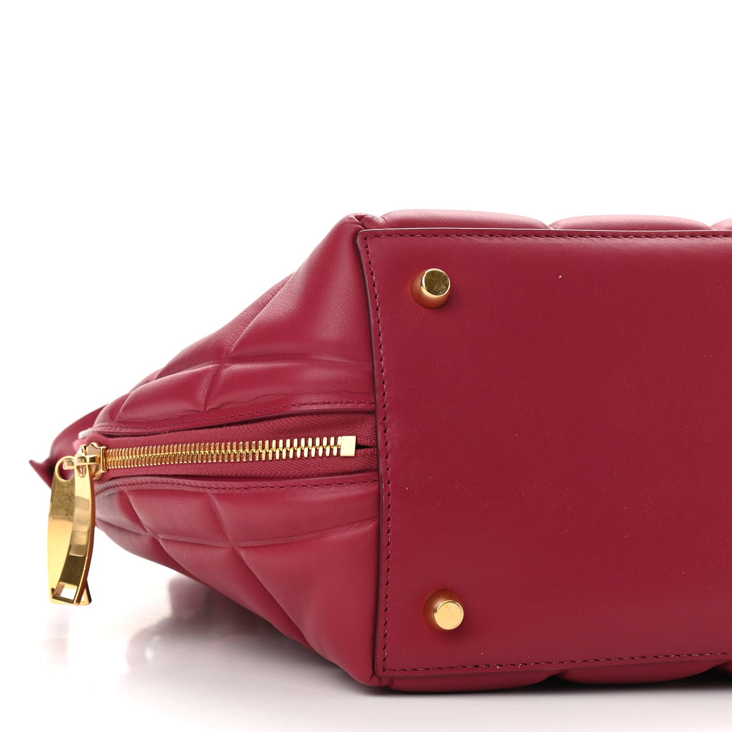 Butter Calfskin Padded Swoop Amaranto