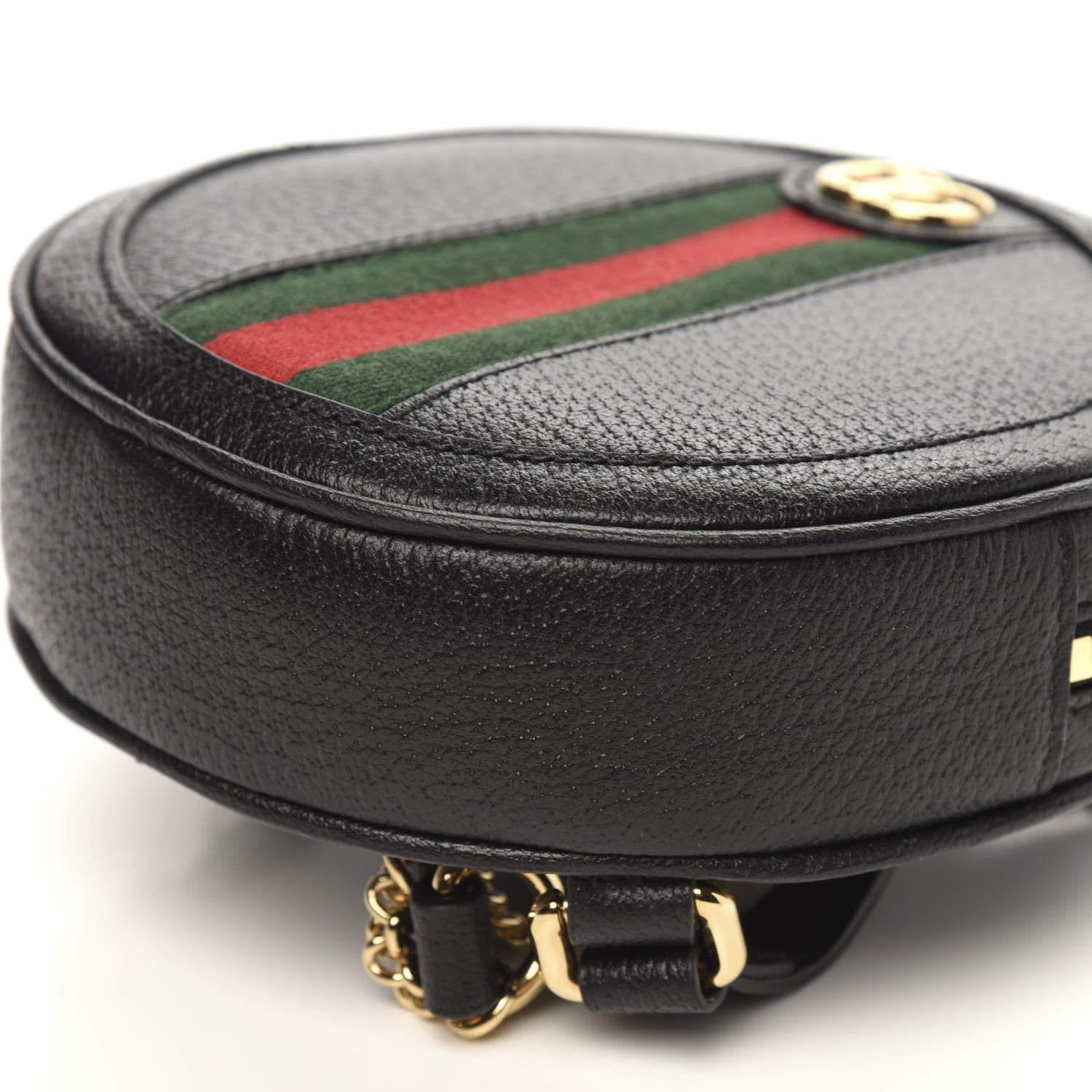 Gucci Grained Calfskin Web Mini Ophidia Round Backpack Black 7 of 7