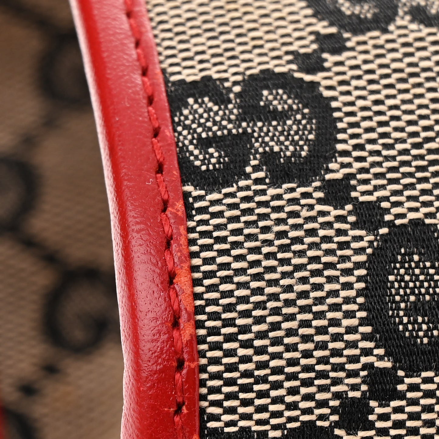 Monogram Small Bardot Shoulder Bag Red