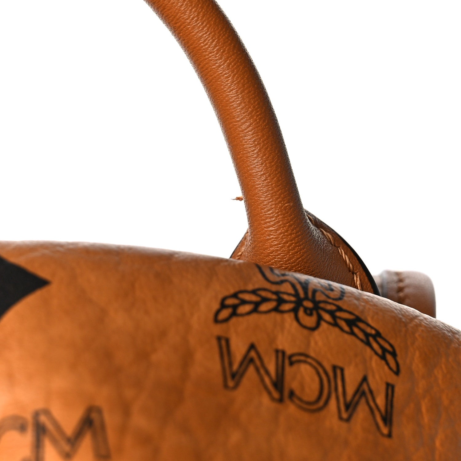 MCM Visetos Small Side Stud Stark Backpack Cognac 9 of 9