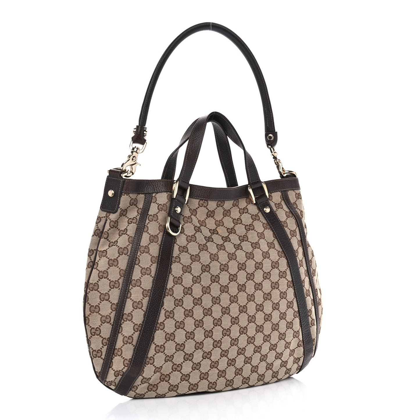 Monogram Medium Abbey Convertible Tote Dark Brown