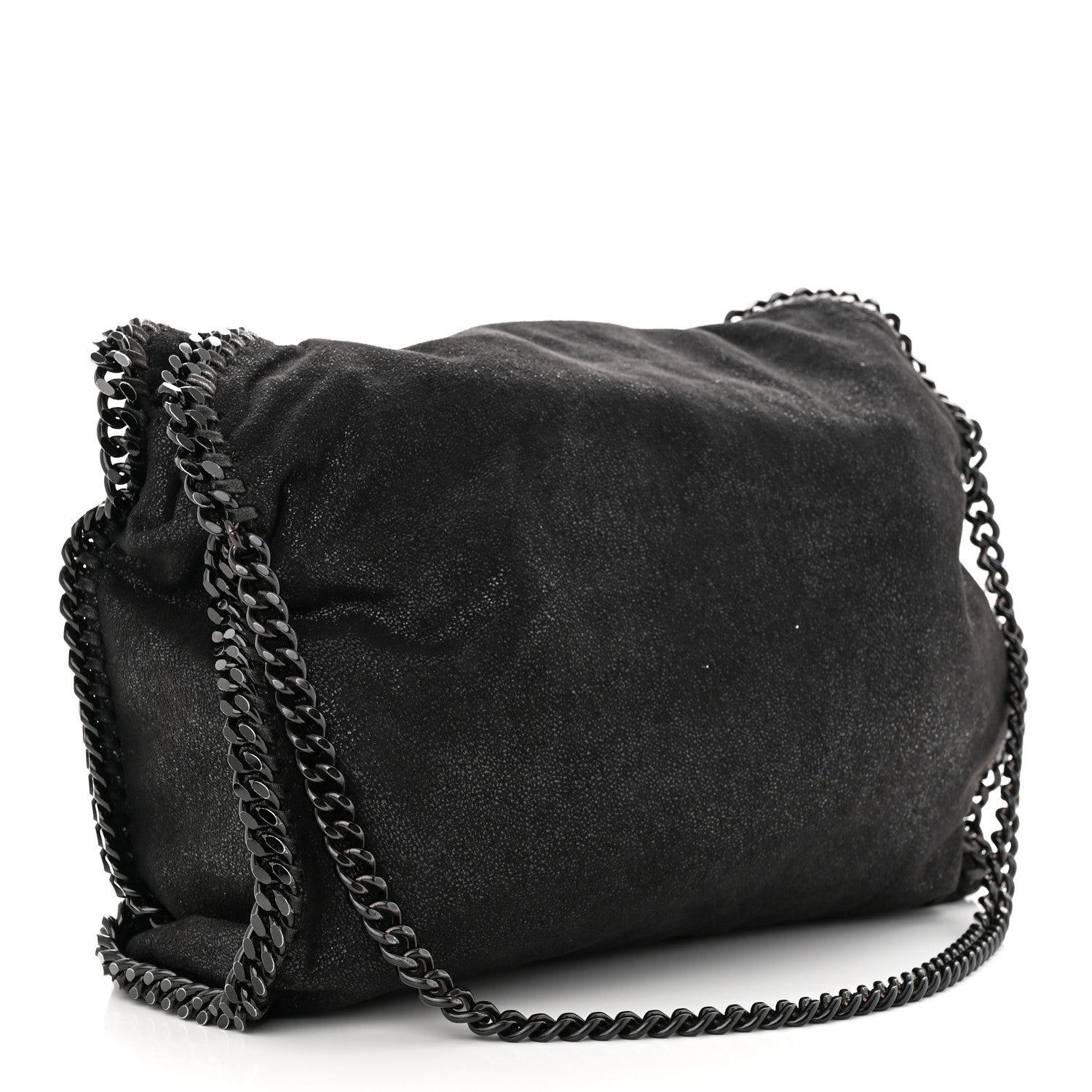 Stella McCartney Shaggy Deer Falabella Fold Over Tote Black 3 of 10