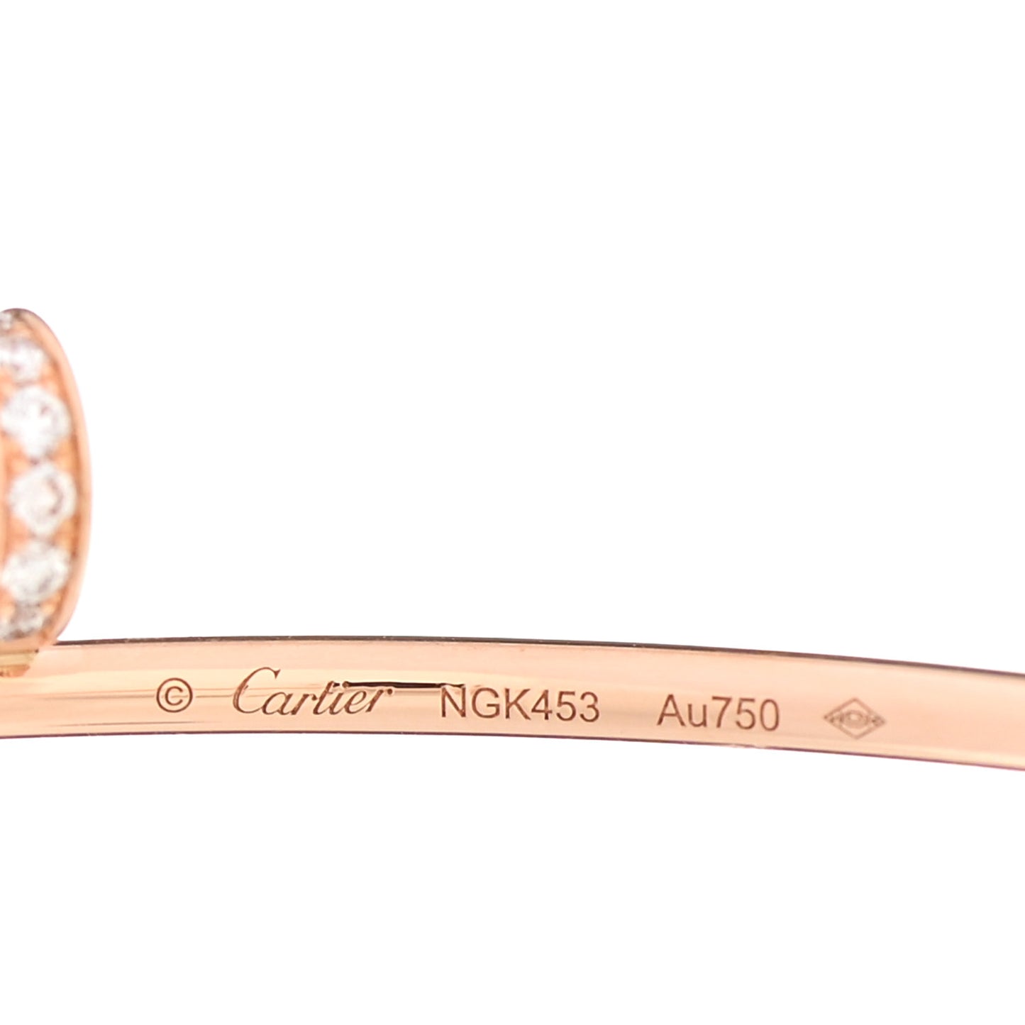18K Pink Gold Diamond Juste Un Clou Hoop Earrings