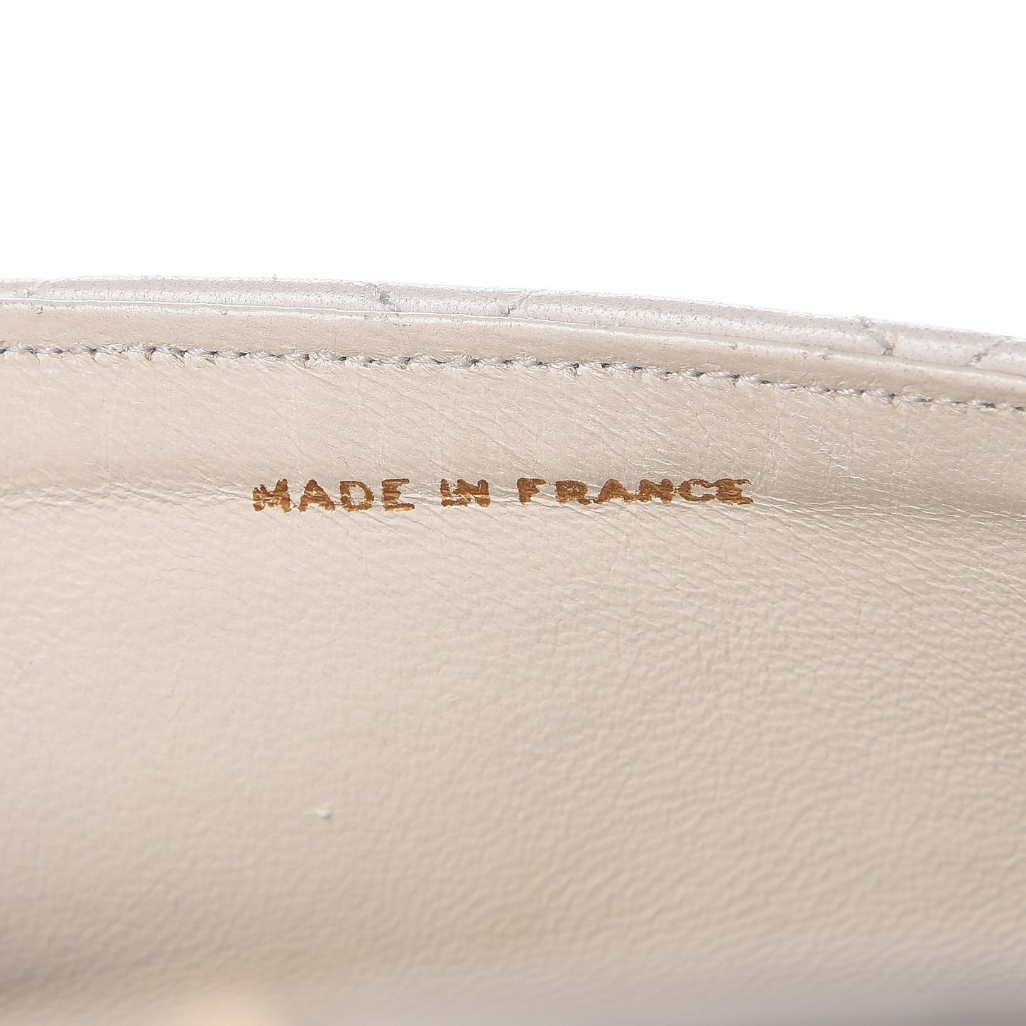 Lambskin Quilted Mini Half Moon Flap White
