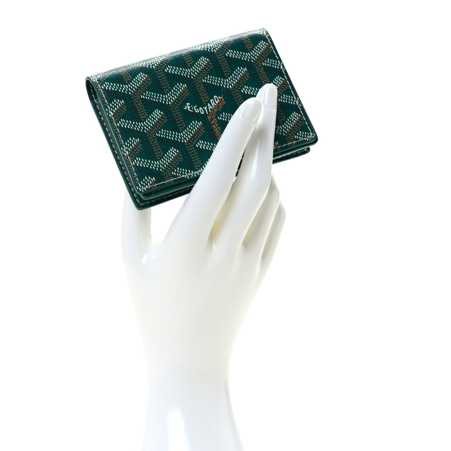Goyardine Business Card Holder Green