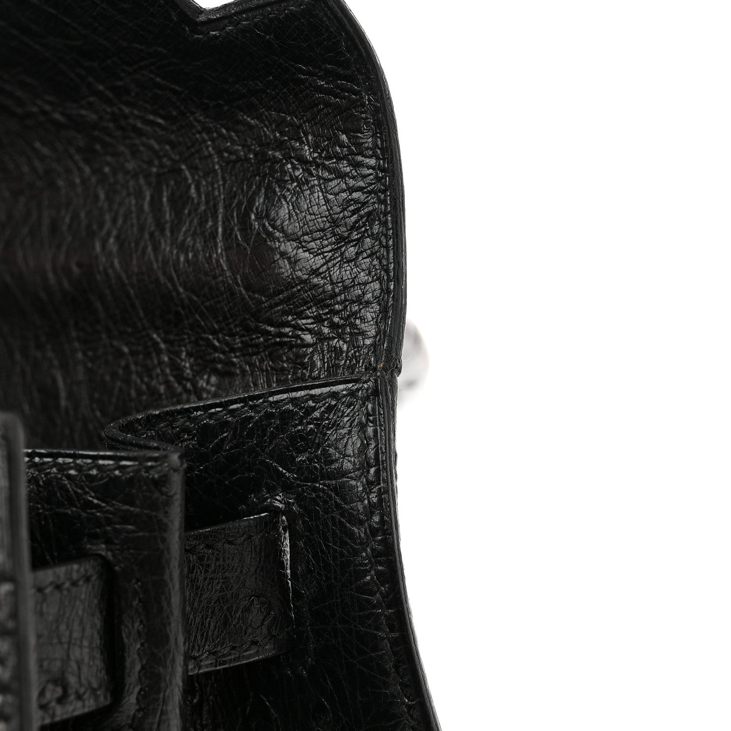 Hermes Ostrich Kelly Sellier 28 Black 17 of 18