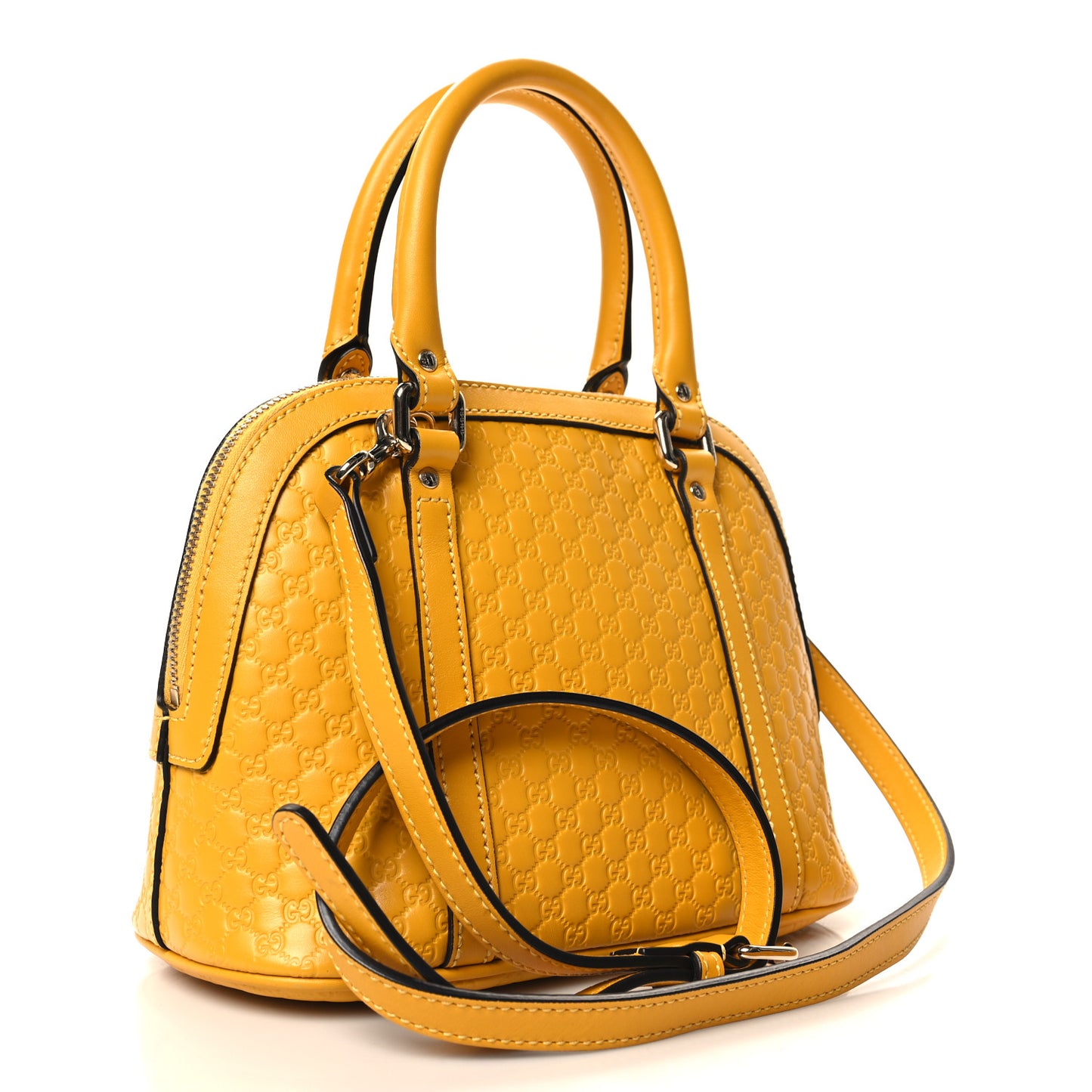 Soft Microguccissima Mini Dome Bag New Buttercup