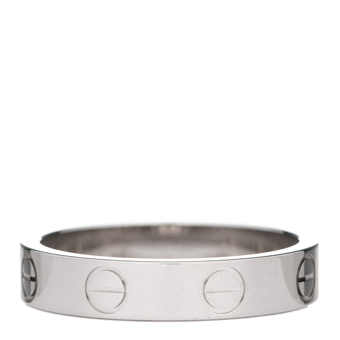 18K White Gold 3.5mm LOVE Wedding Band Ring 49 5