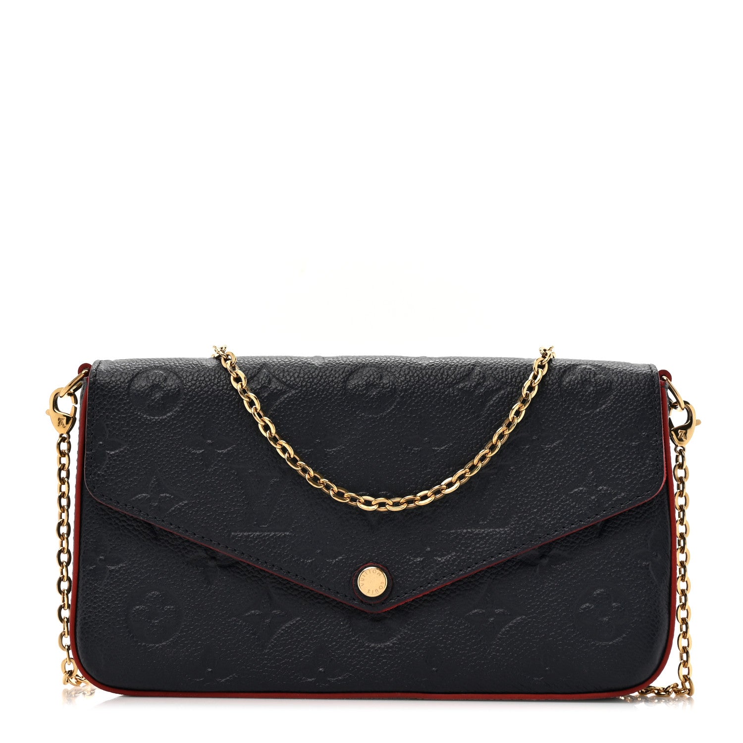 Louis Vuitton Empreinte Pochette Felicie Chain Wallet Marine Rouge 1 of 21
