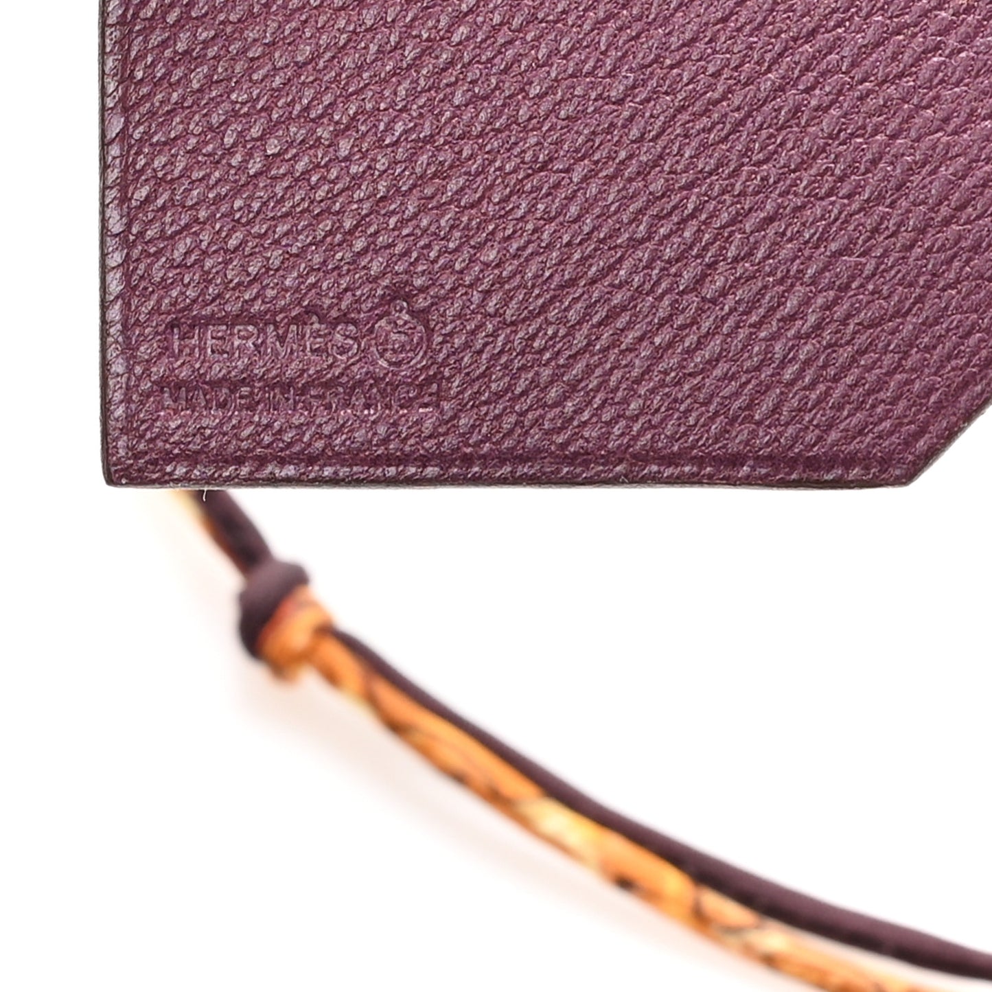 Togo Epsom Petit H Heart Bag Charm Black Rubis