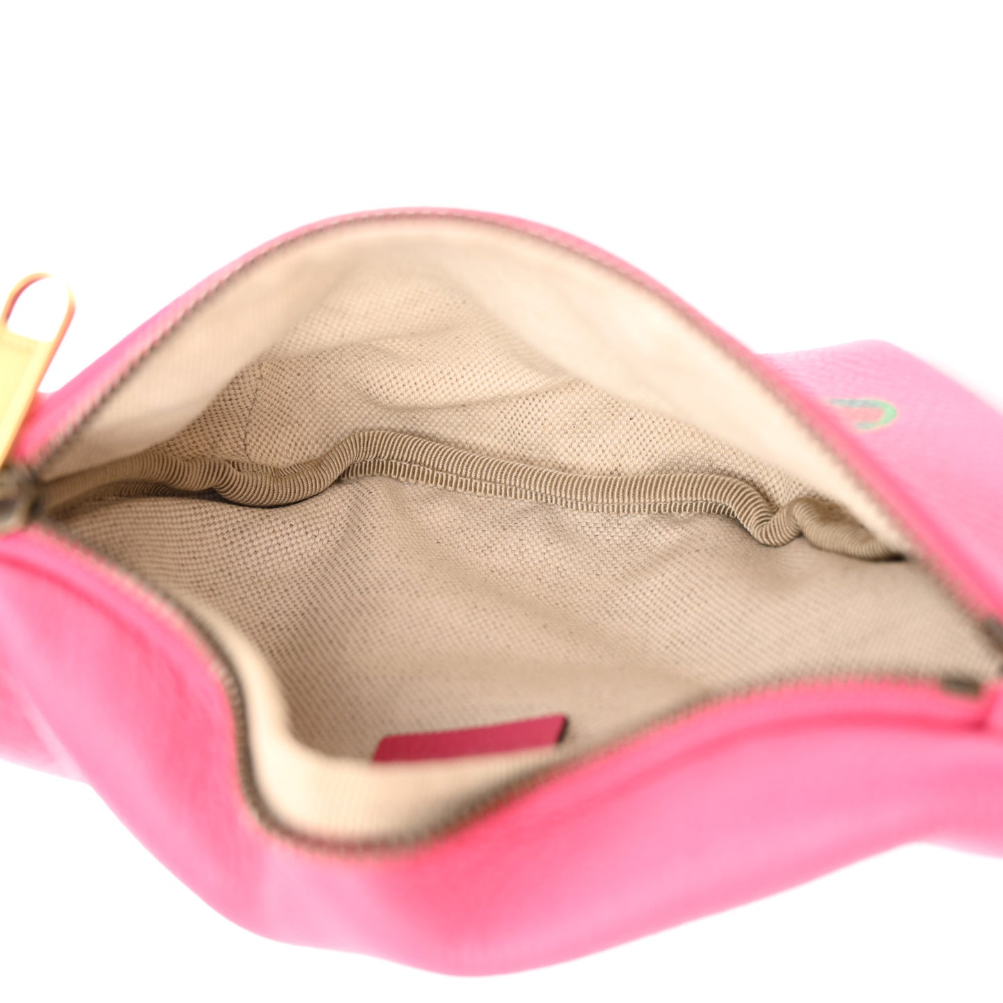 Grained Calfskin Small Logo Belt Bag Box Pink Green