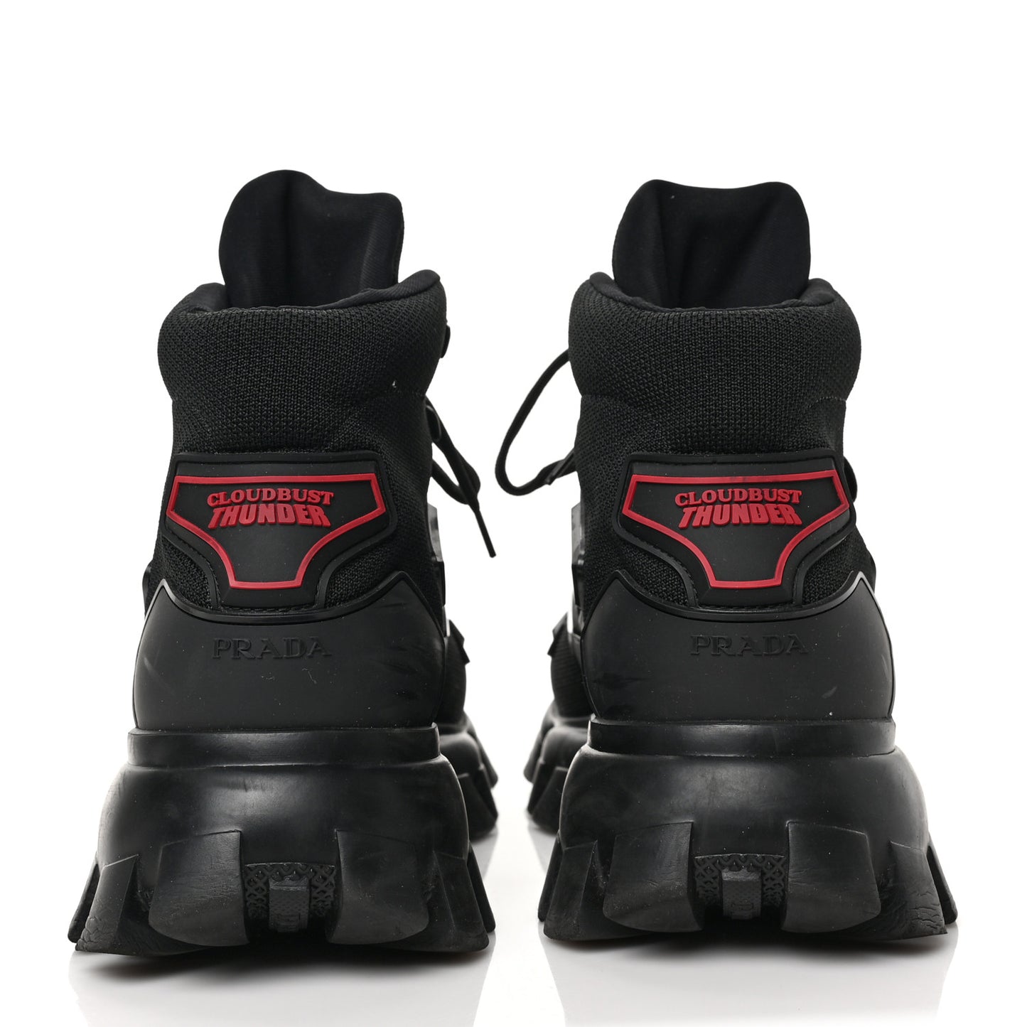 Knit Fabric Cloudbust Thunder High Top Sneakers 8 Black