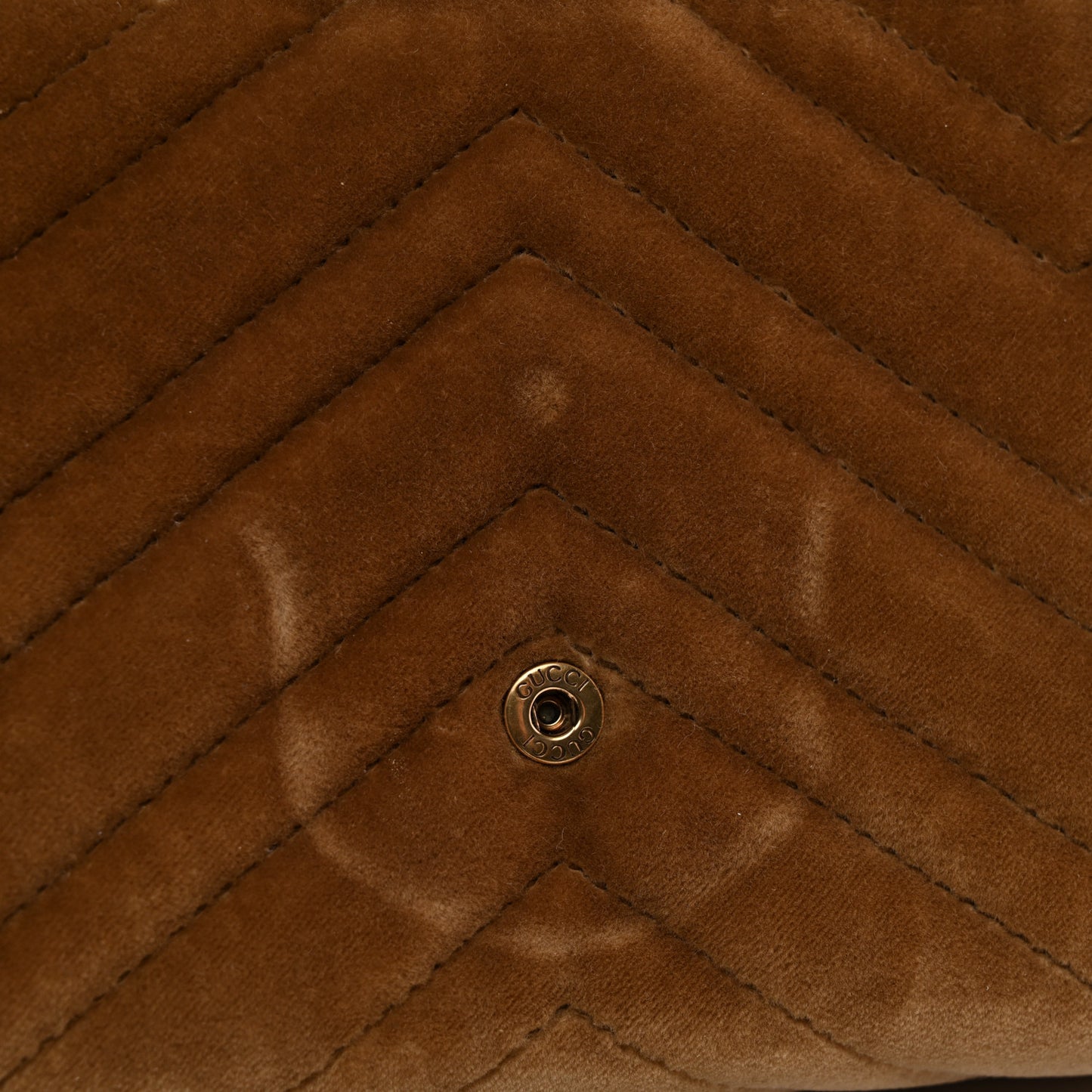 Velvet Matelasse GG Marmont Chain Wallet Taupe