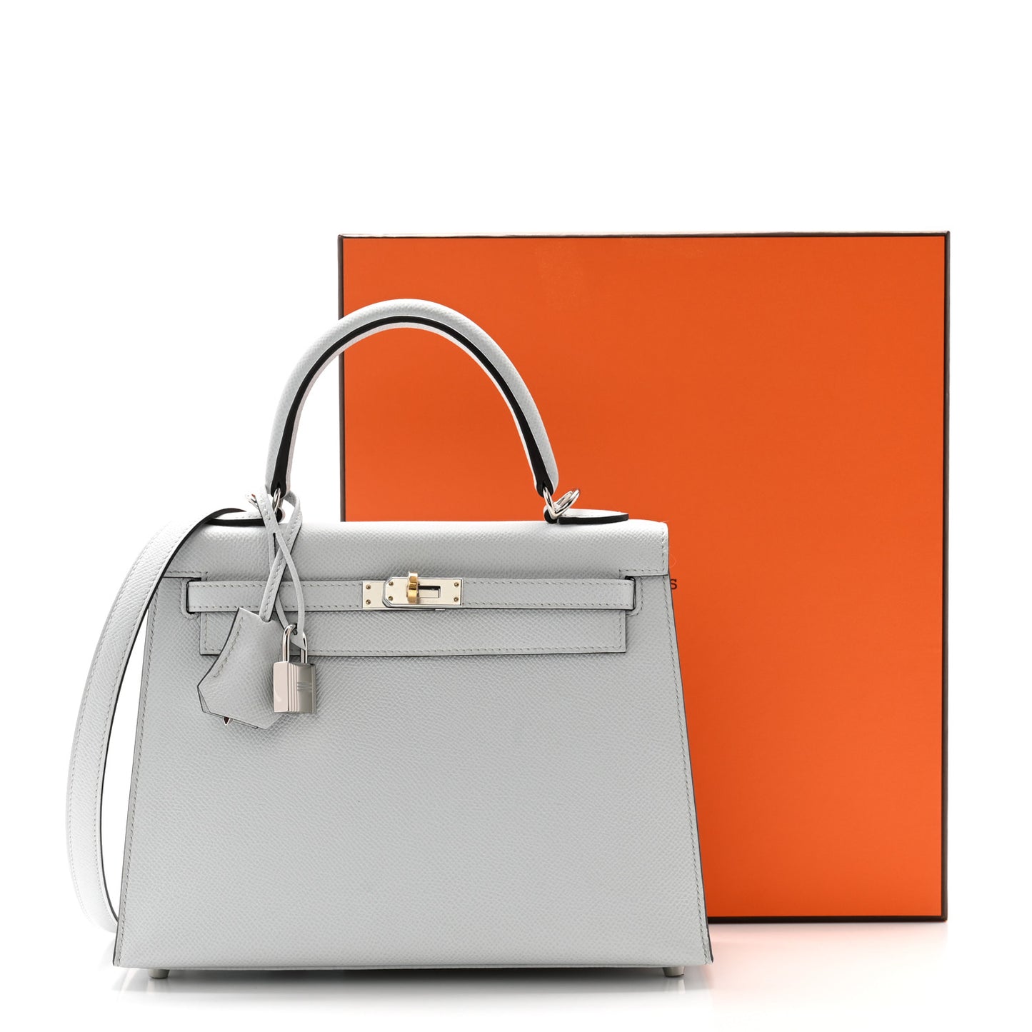 Epsom Kelly Sellier 25 Gris Platine