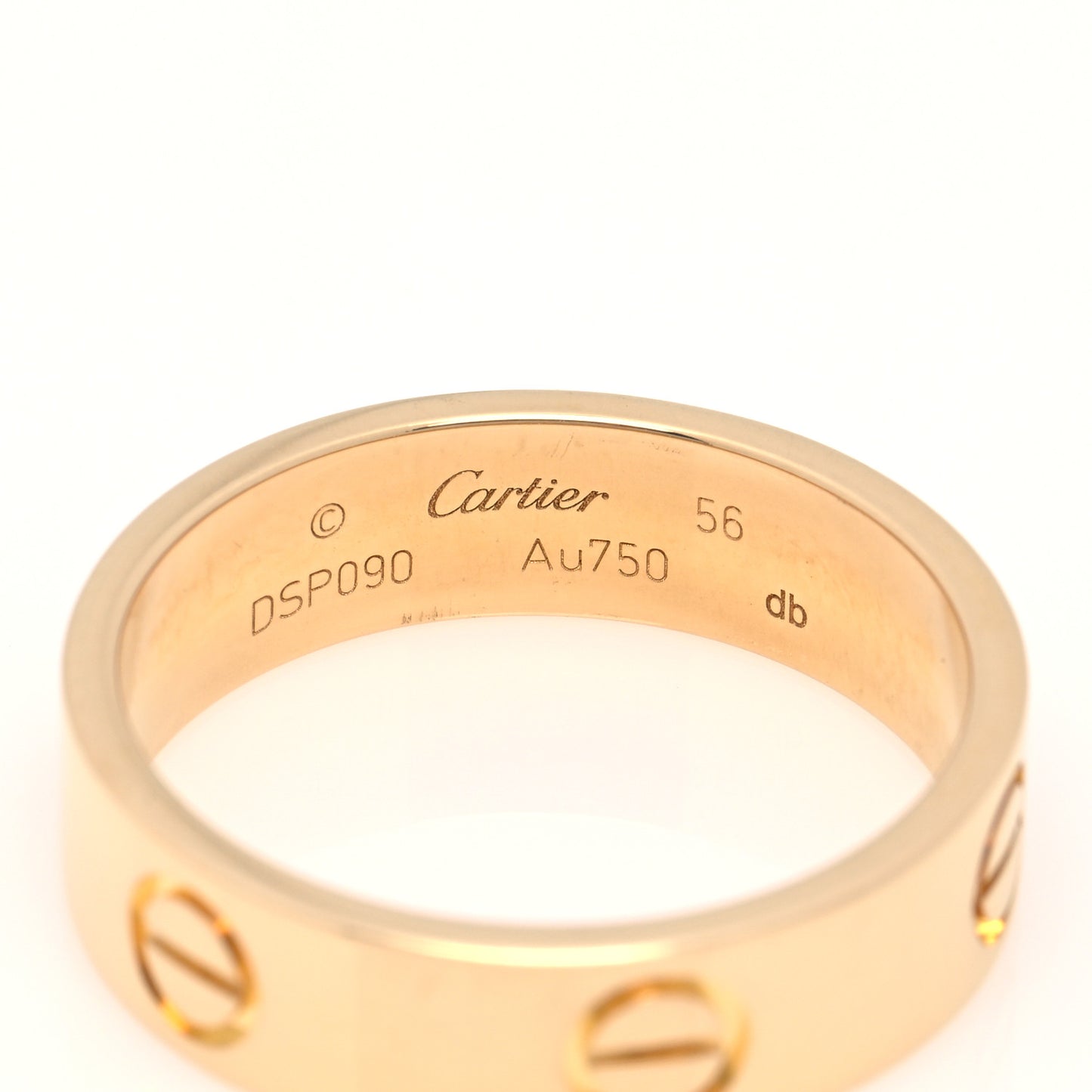 18K Yellow Gold 5.5mm LOVE Ring 56 7.5
