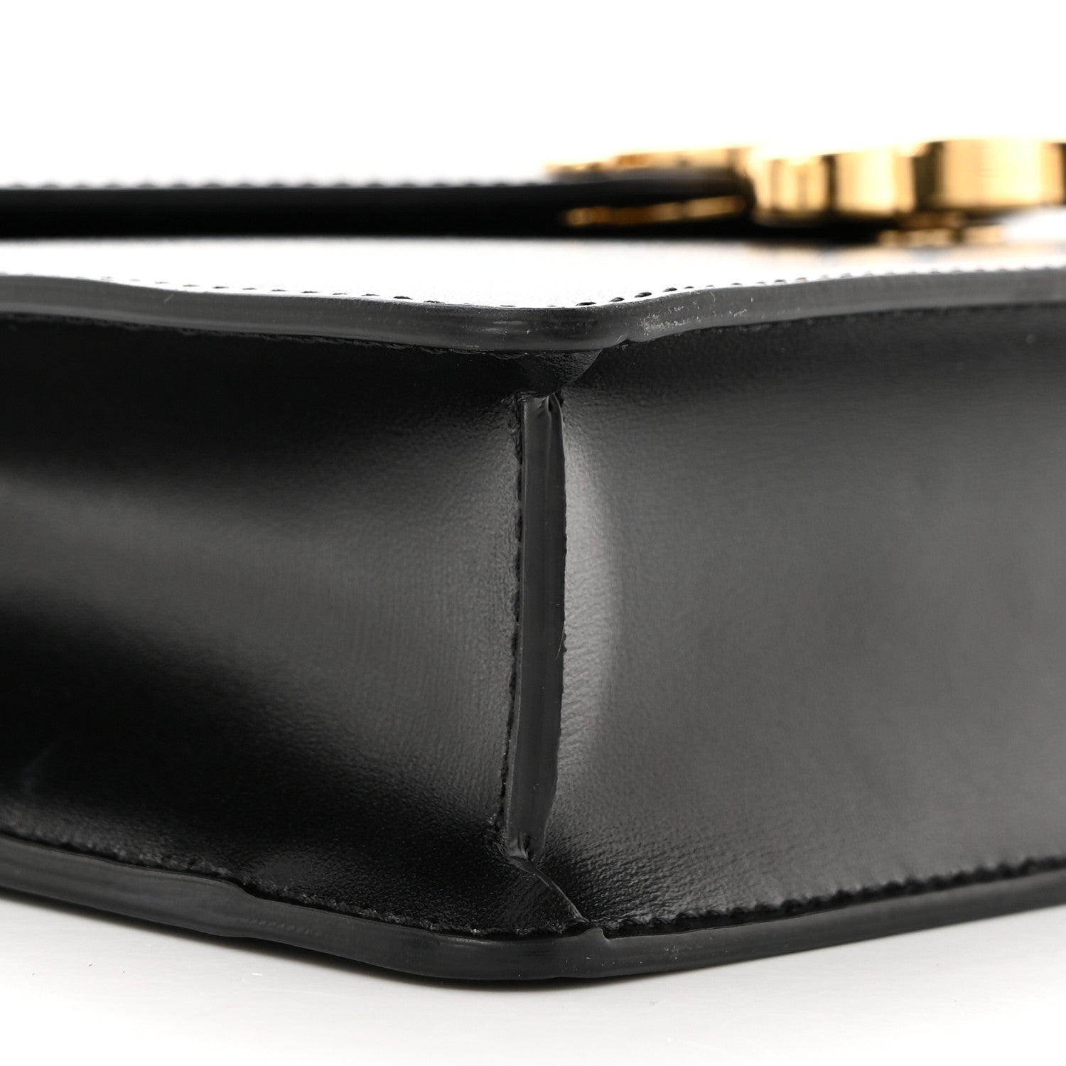 Celine Shiny Calfskin Triomphe Margo Wallet on Chain Black 9 of 10