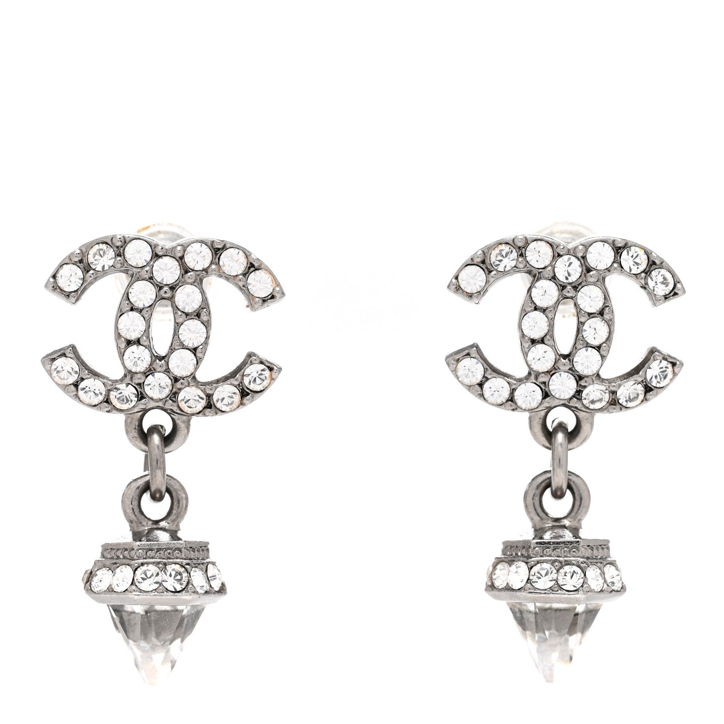 Ruthenium CC Crystal Drop Earrings
