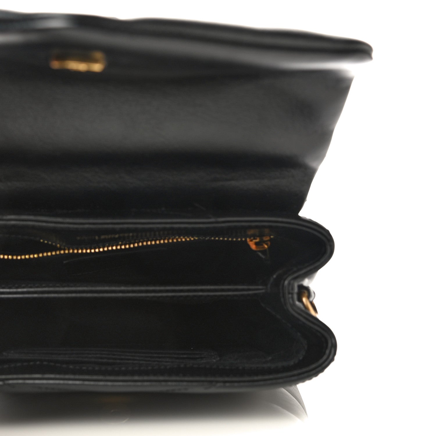 Saint Laurent Calfskin Y Quilted Monogram Toy Loulou Crossbody Bag Black 4 of 12