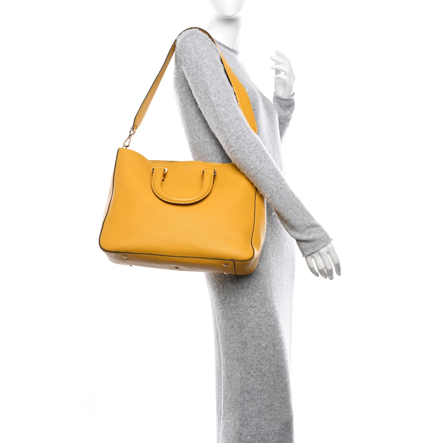 Cuoio Romano Selleria Medium FF Tote Sunflower