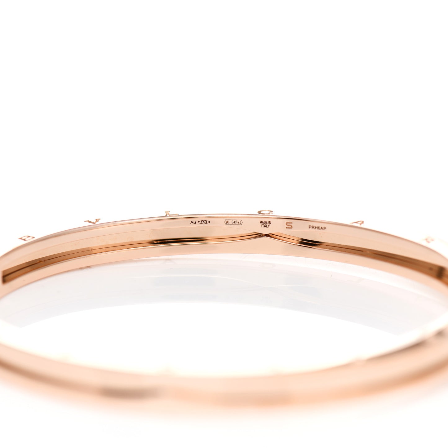 18K Rose Gold Narrow B.Zero1 Bangle Bracelet S