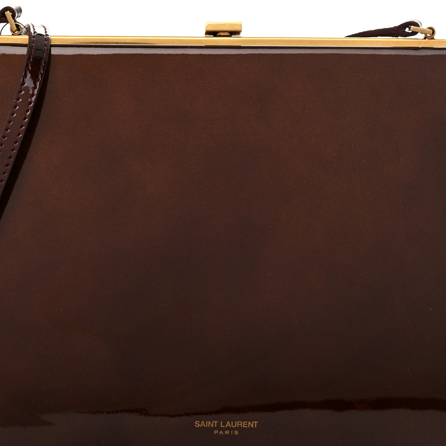 Patent Calfskin Small Le Anne-Marie Shoulder Bag Strong Espresso