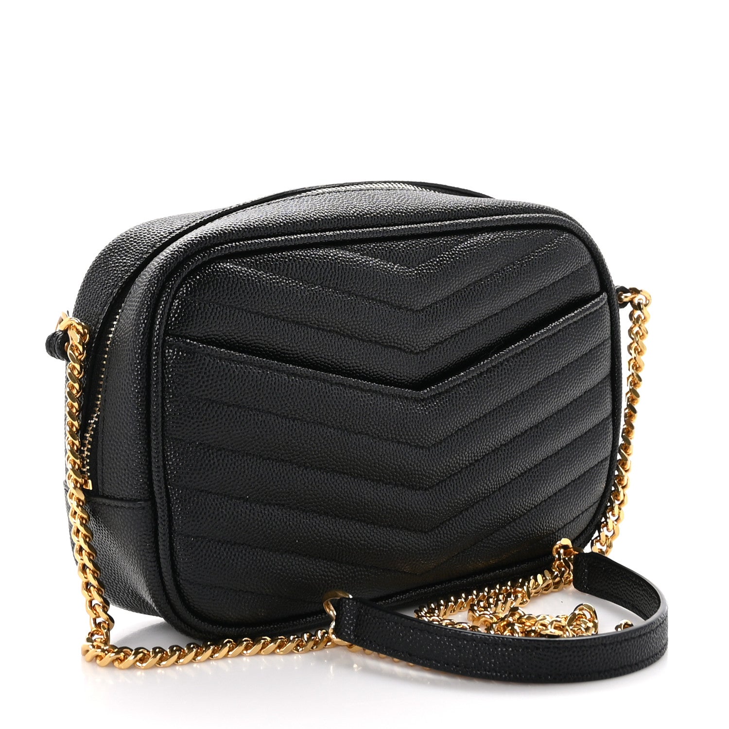 Saint Laurent Grain De Poudre Matelasse Monogram Mini Lou Camera Bag Black 3 of 10