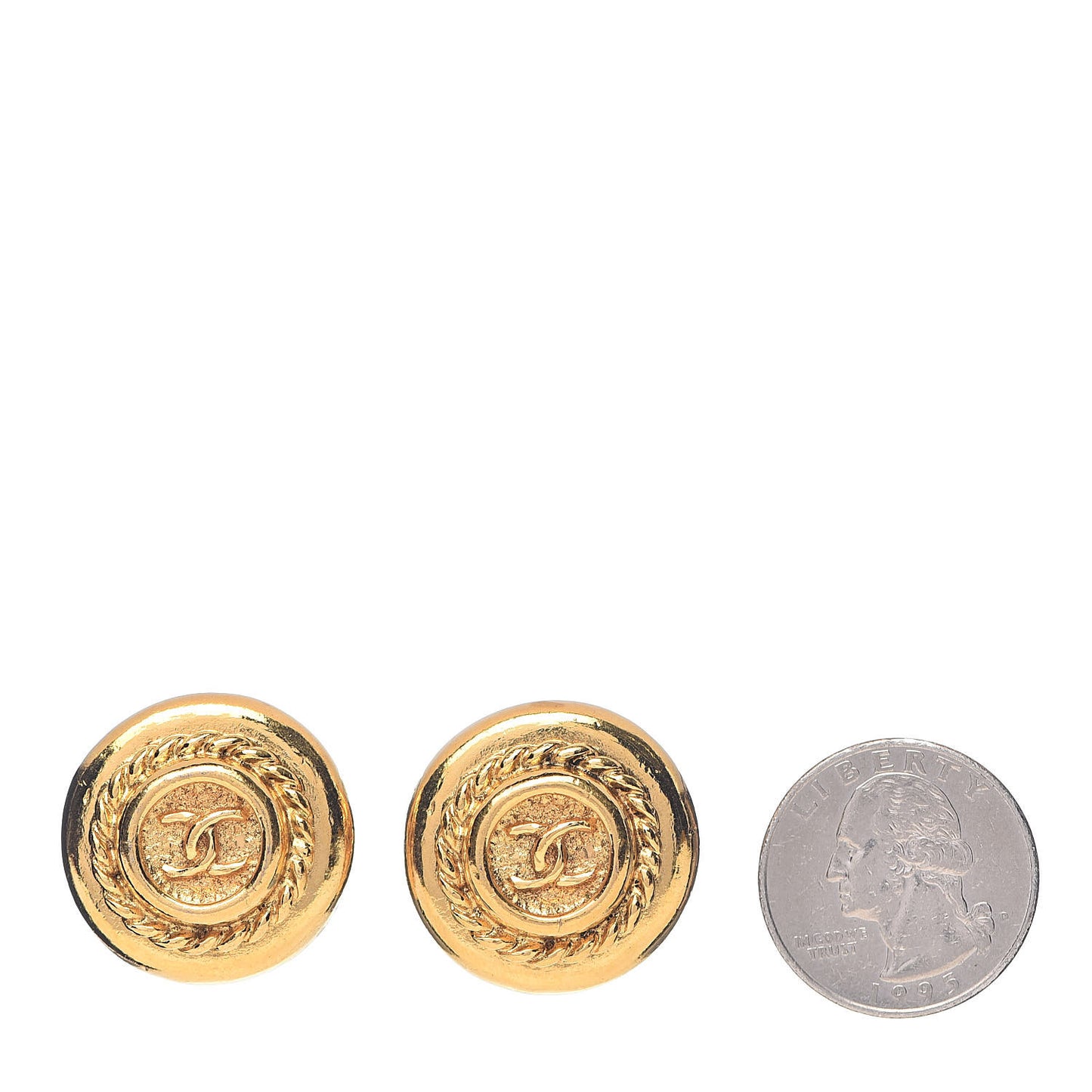 CC Clip On Earrings Gold