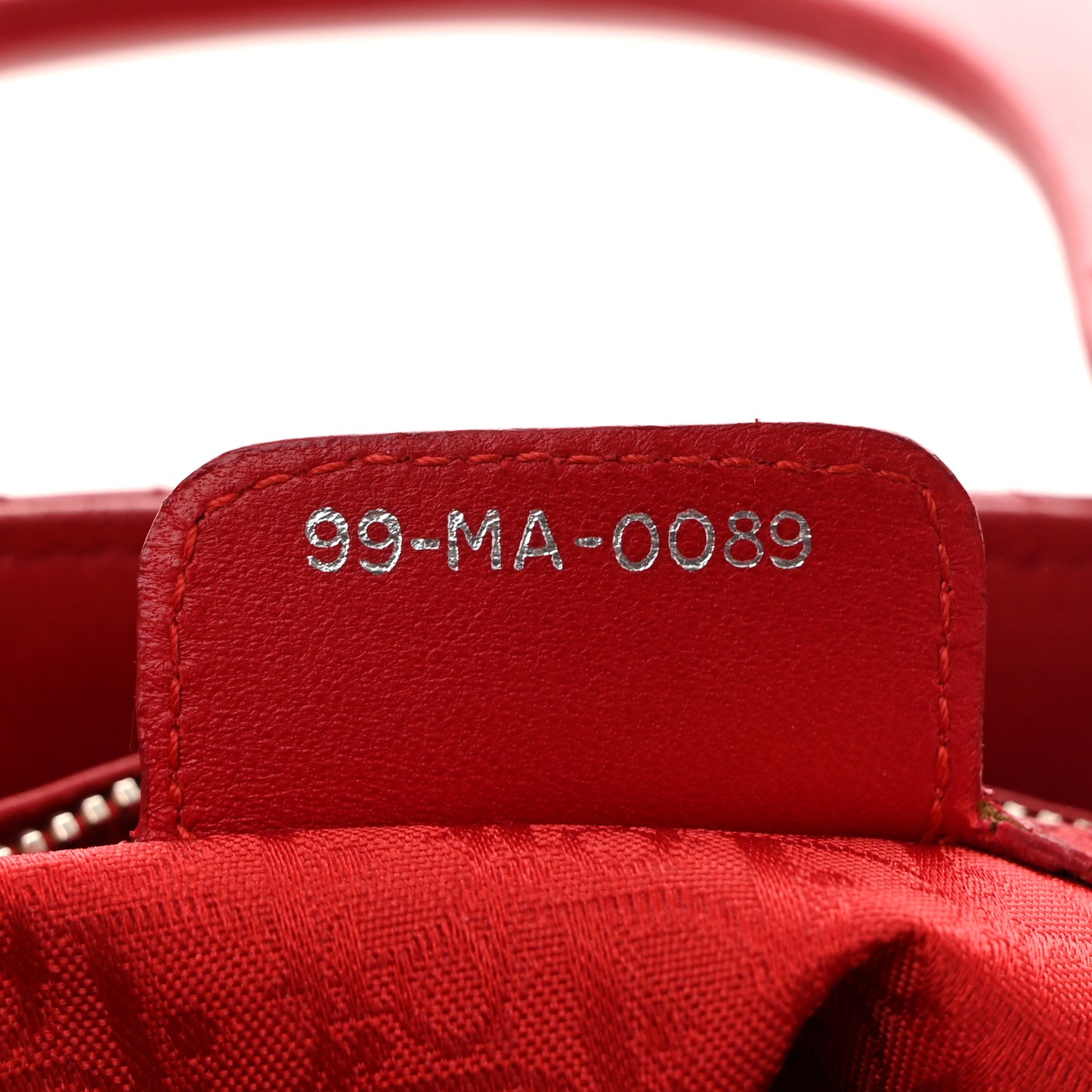 Lambskin Cannage Medium Lady Dior Red