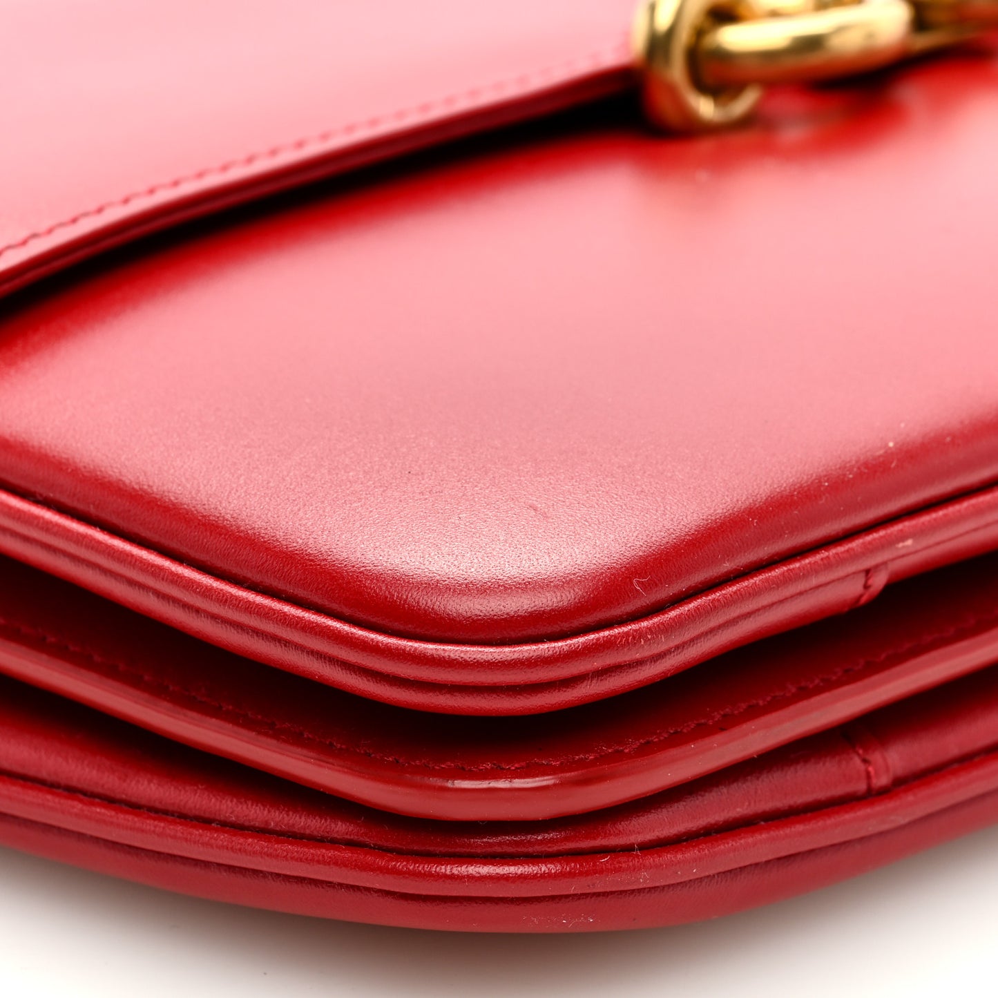 Smooth Calfskin Le Maillon Satchel Rouge Eros