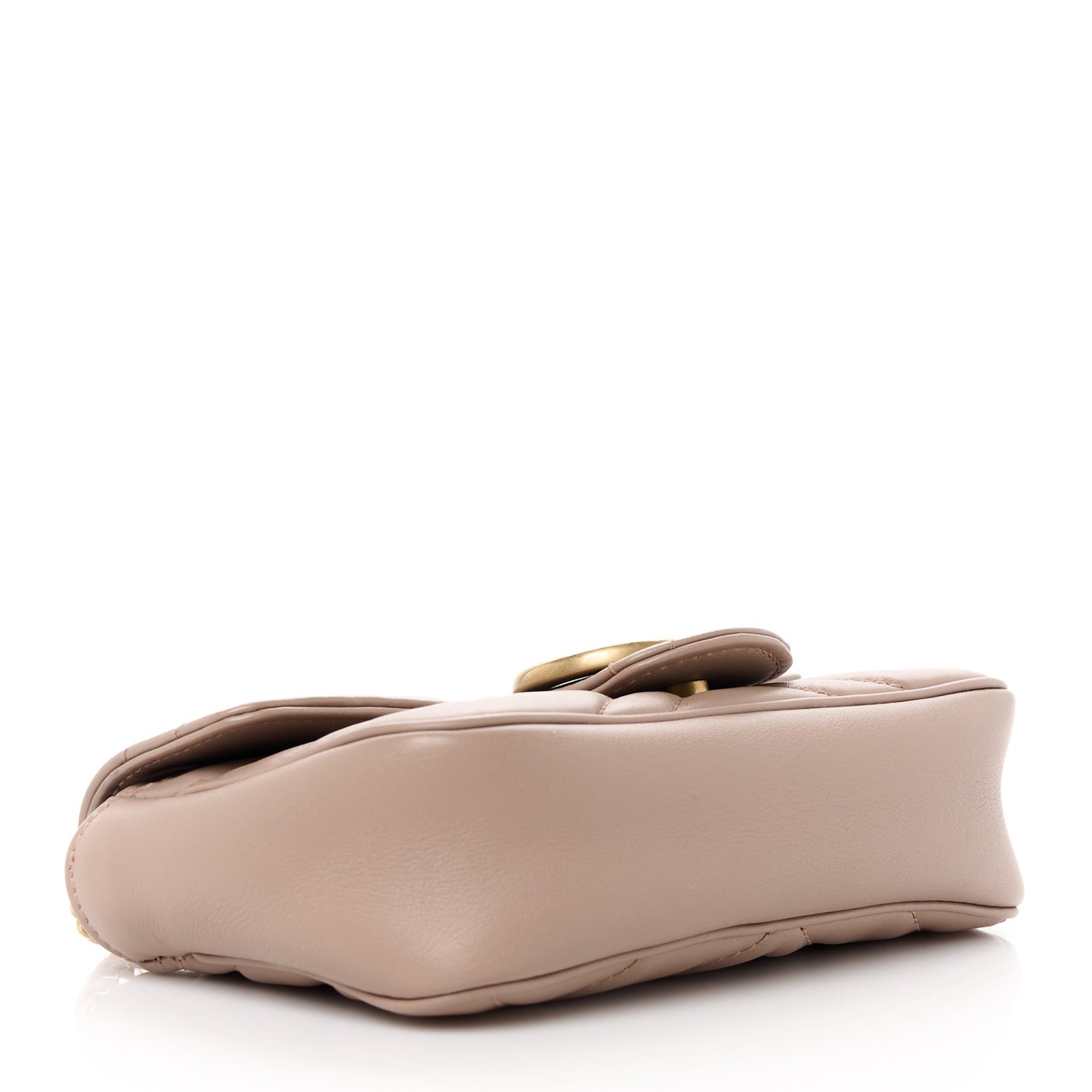 Calfskin Matelasse Super Mini GG Marmont Shoulder Bag Porcelain Rose