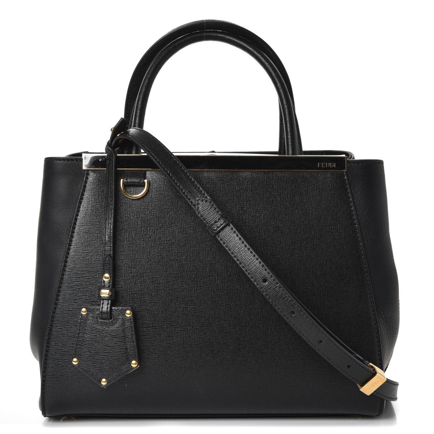 Fendi Vitello Elite Petite 2Jours Tote Black 238272 – FASHIONPHILE