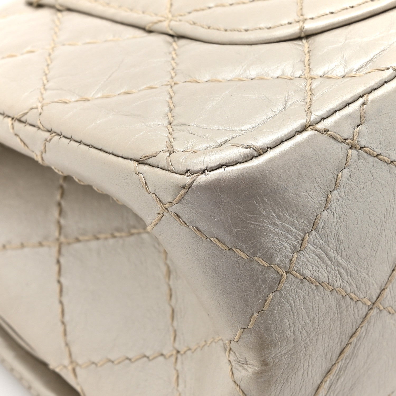 Chanel Metallic Aged Calfskin Quilted 2.55 Reissue Mini Flap Light Gold 16 of 16