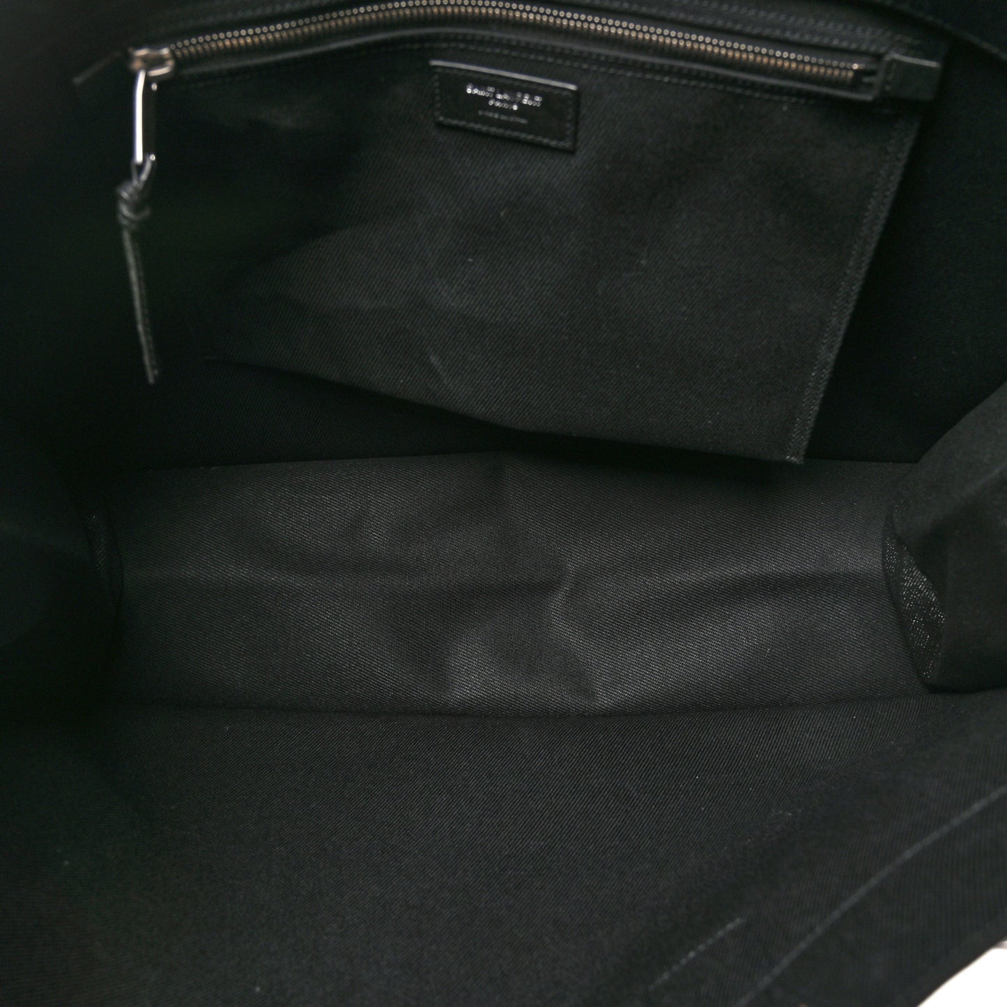 Linen Calfskin Rive Gauche Tote Black