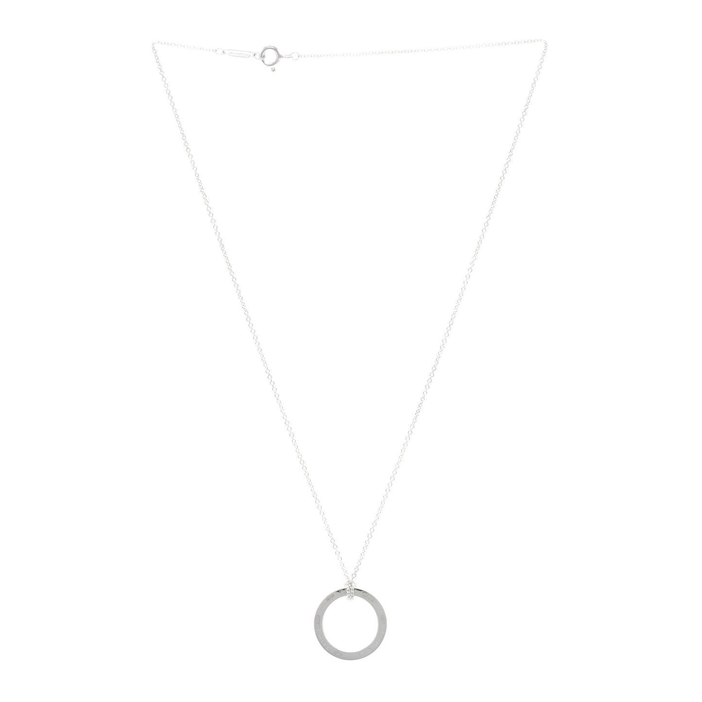 Sterling Silver 1837 Circle Pendant Necklace