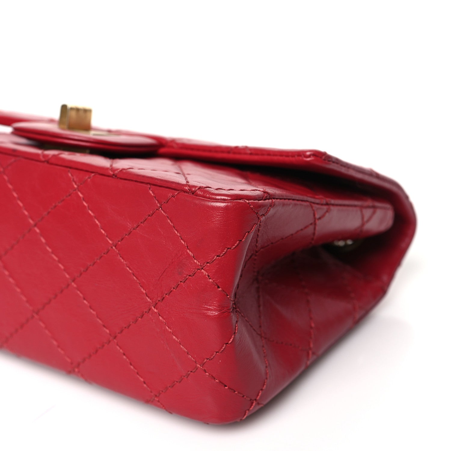 Chanel Aged Calfskin Quilted 2.55 Reissue Mini Flap Red 10 of 10