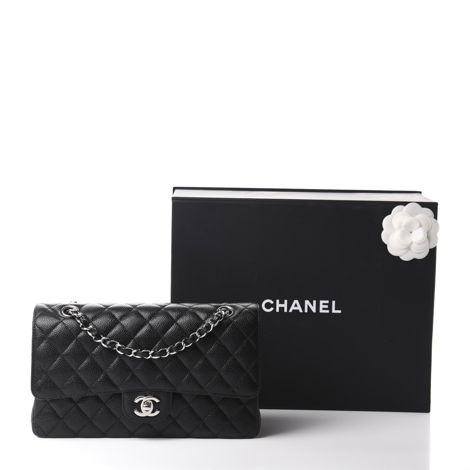 Chanel Caviar Quilted Medium Double Flap Black 11 of 11