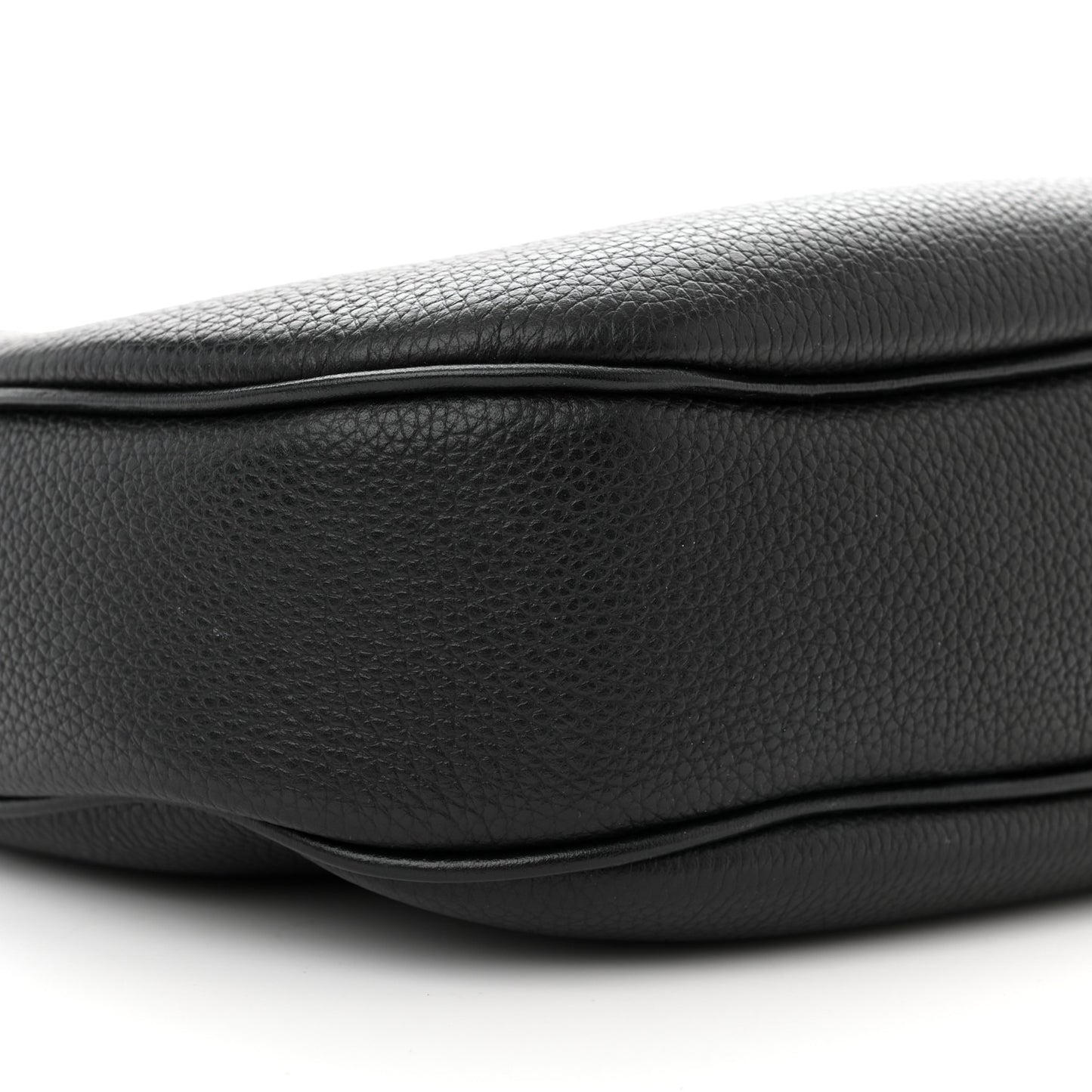 Grained Calfskin Carasky Shoulder Bag Black