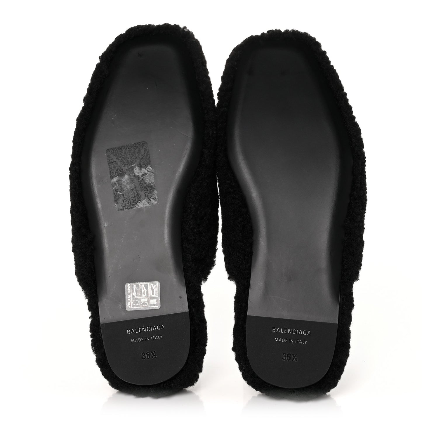 Faux Shearling Cosy BB Mules 38.5 Black