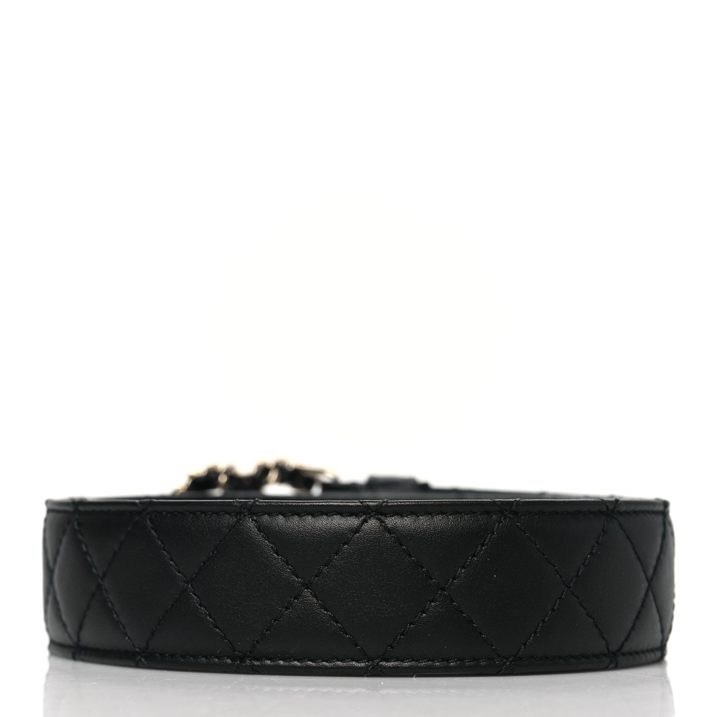 Calfskin Quilted CC Chain Belt 75 30 Black